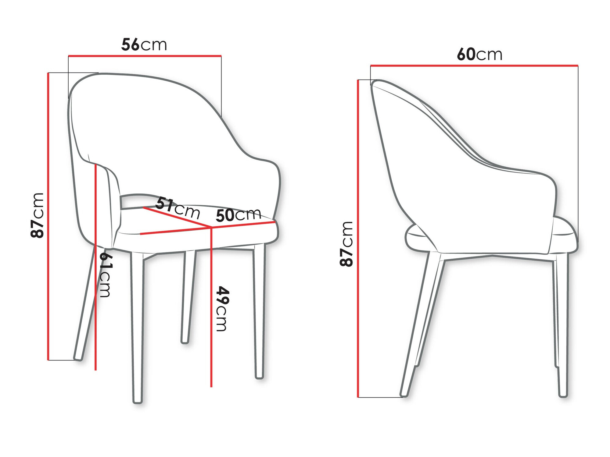 Stolica Jackson 116 (Crno + Magic Velvet 2225)
