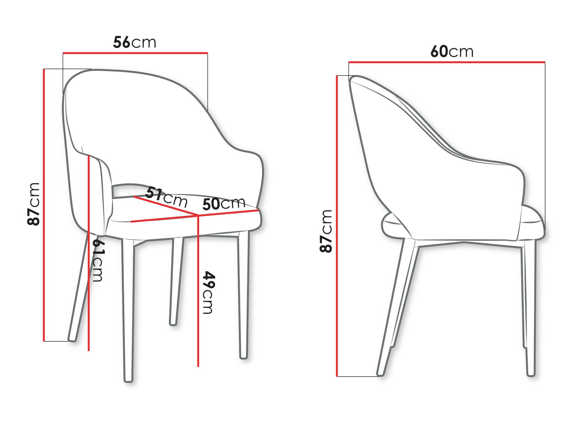 Stolica Jackson 116 (Crno + Magic Velvet 2250)