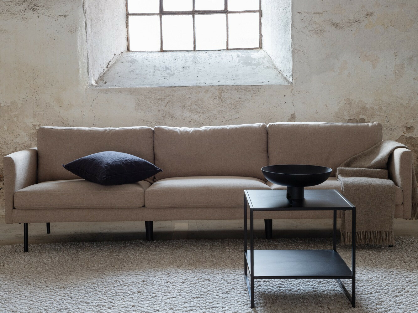 Sofa Fercame 103 (Smeđa + Crno)