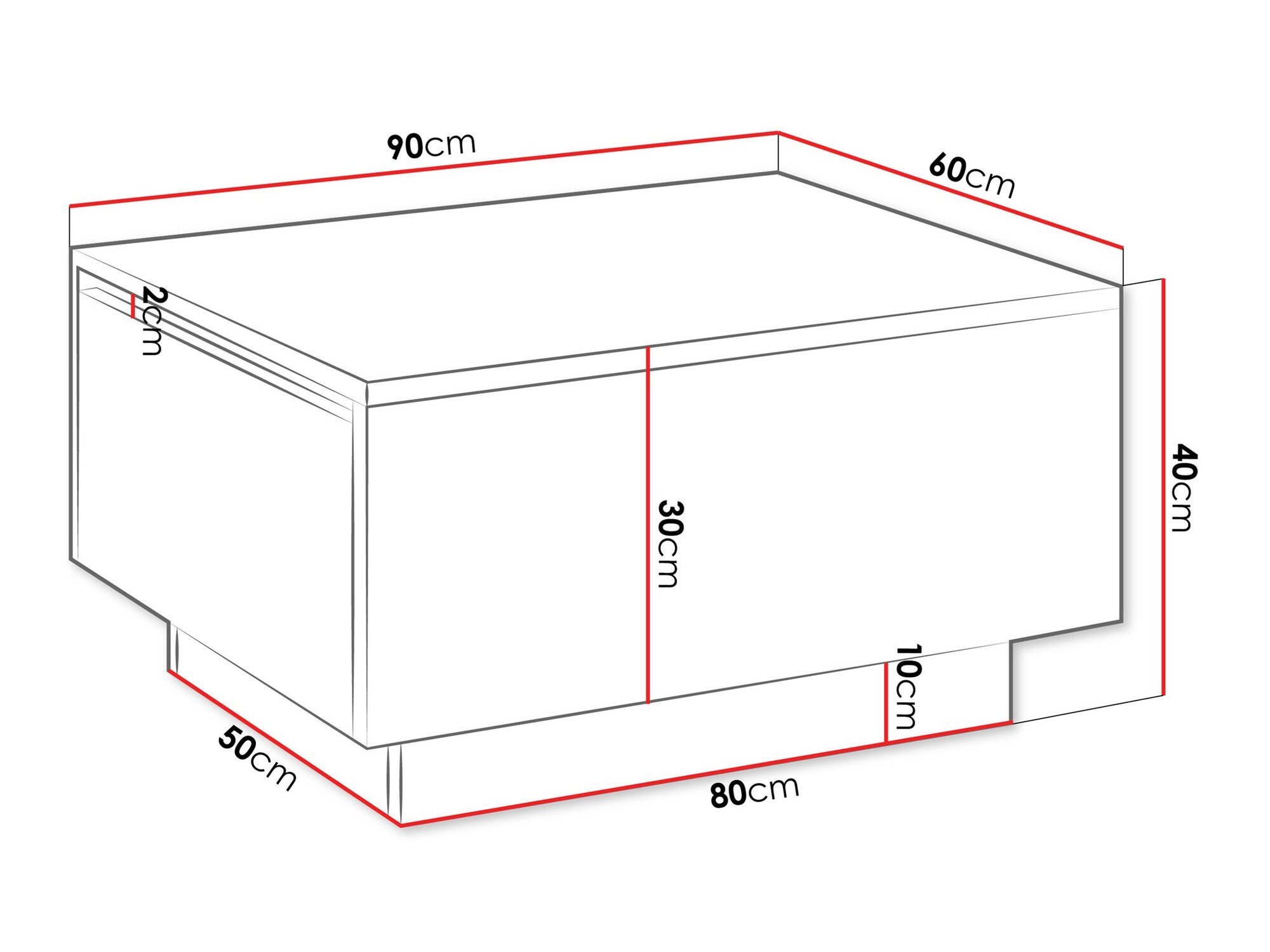 Stočić za kafu Goodyear 134 (Beli mermer)