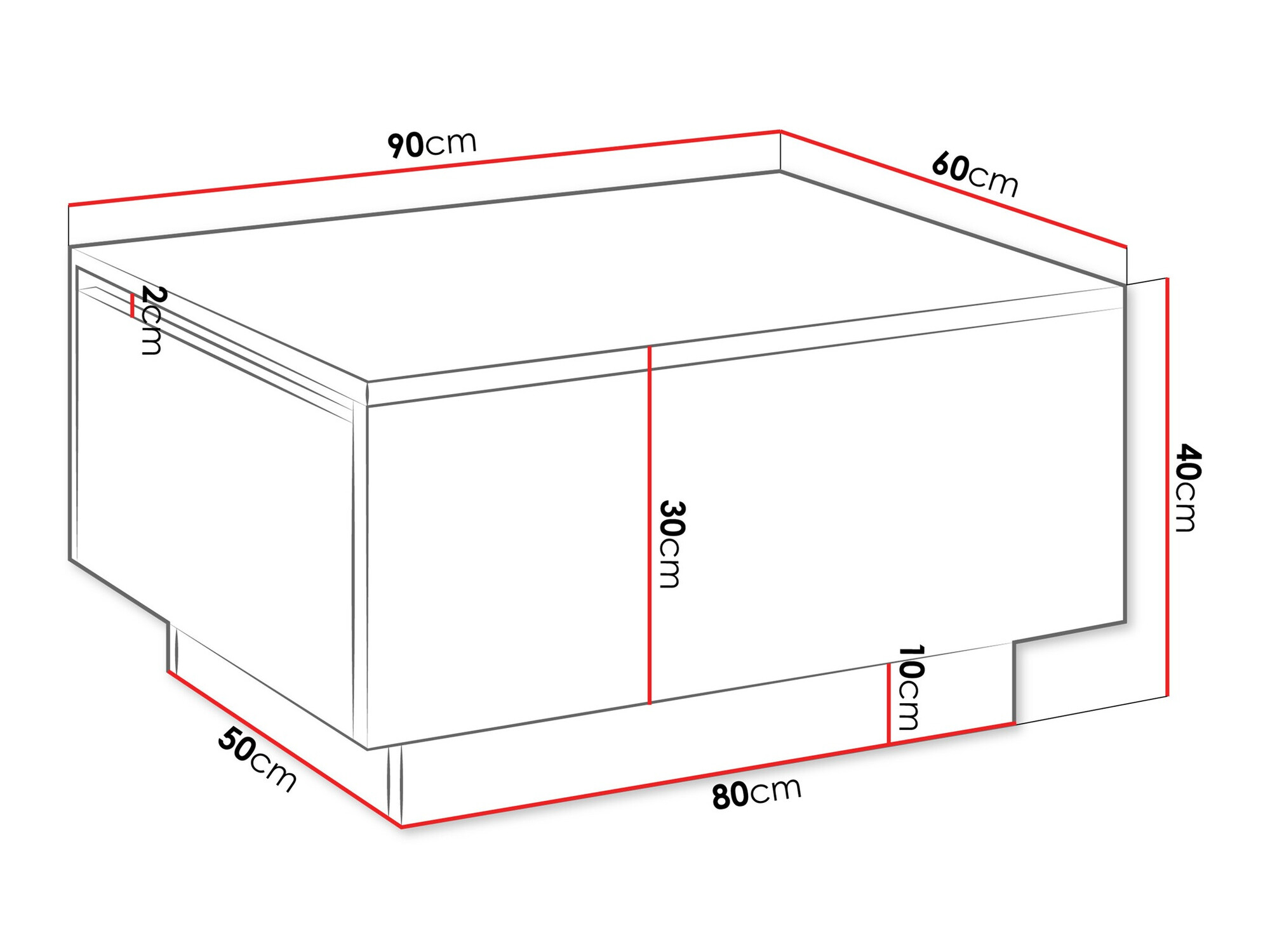 Stočić za kafu Goodyear 134 (Sjajno belo)