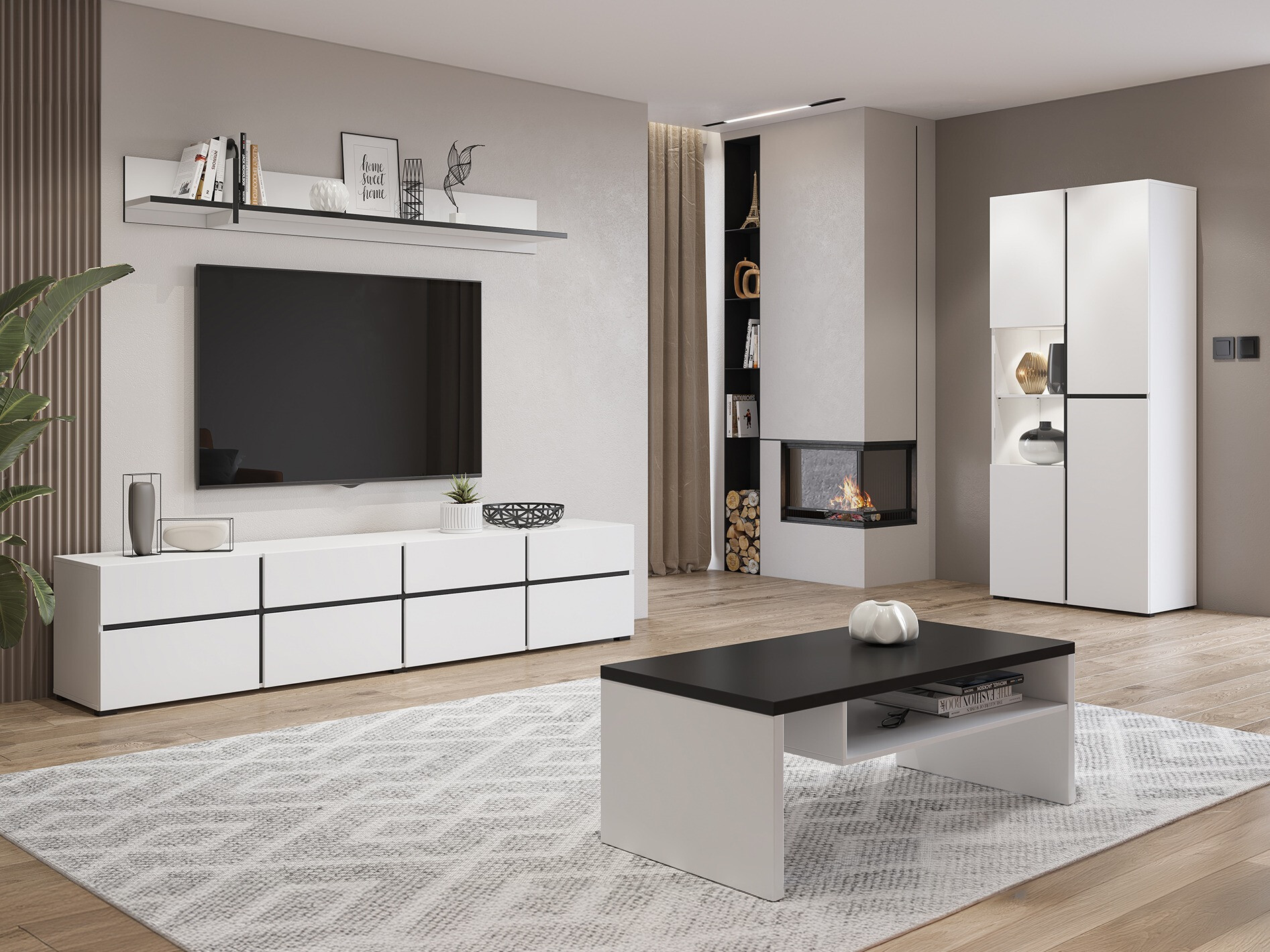 Set za dnevnu sobu Alfere 117 (Belo)