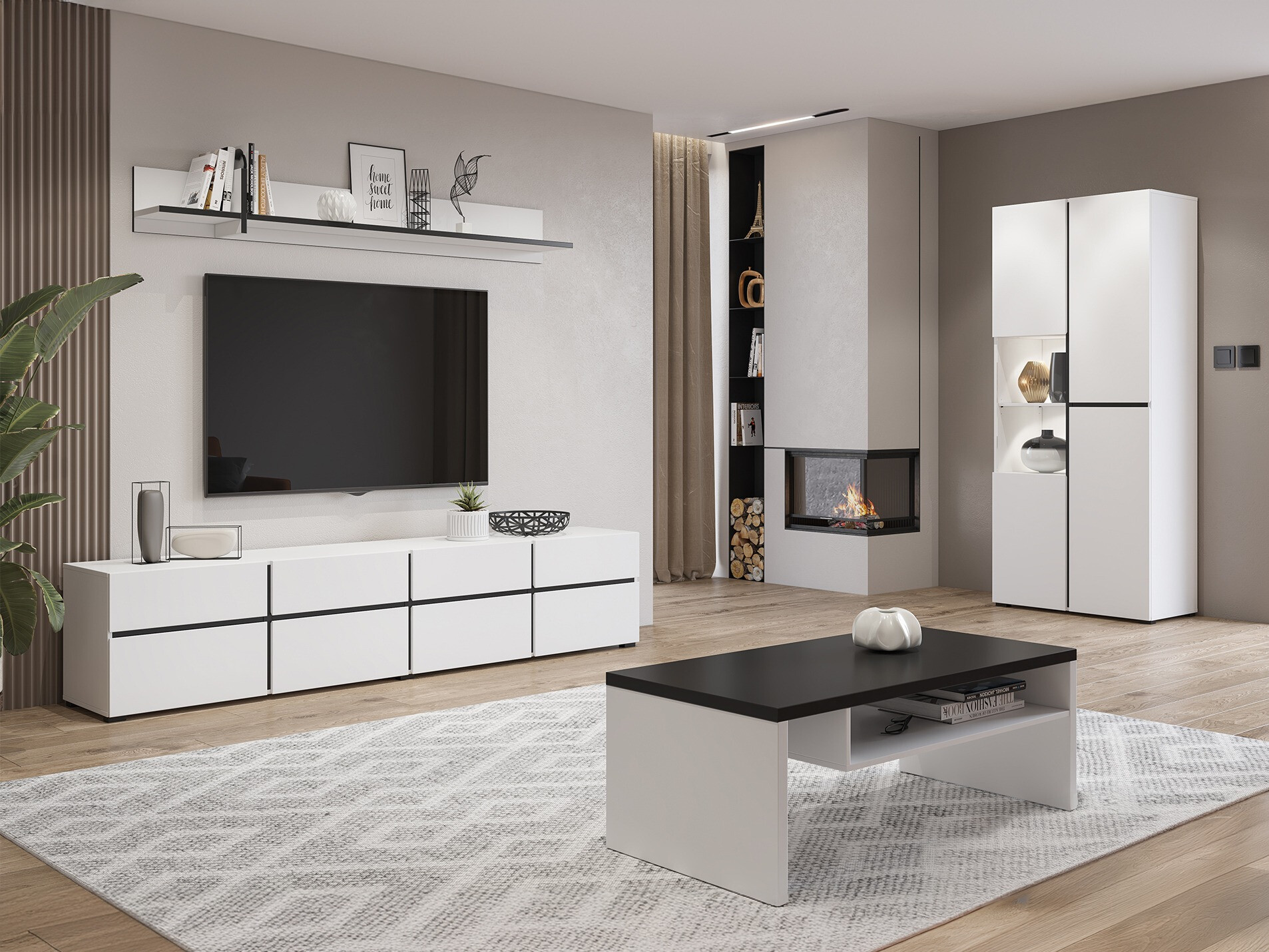 Set za dnevnu sobu Alfere 117 (Belo)