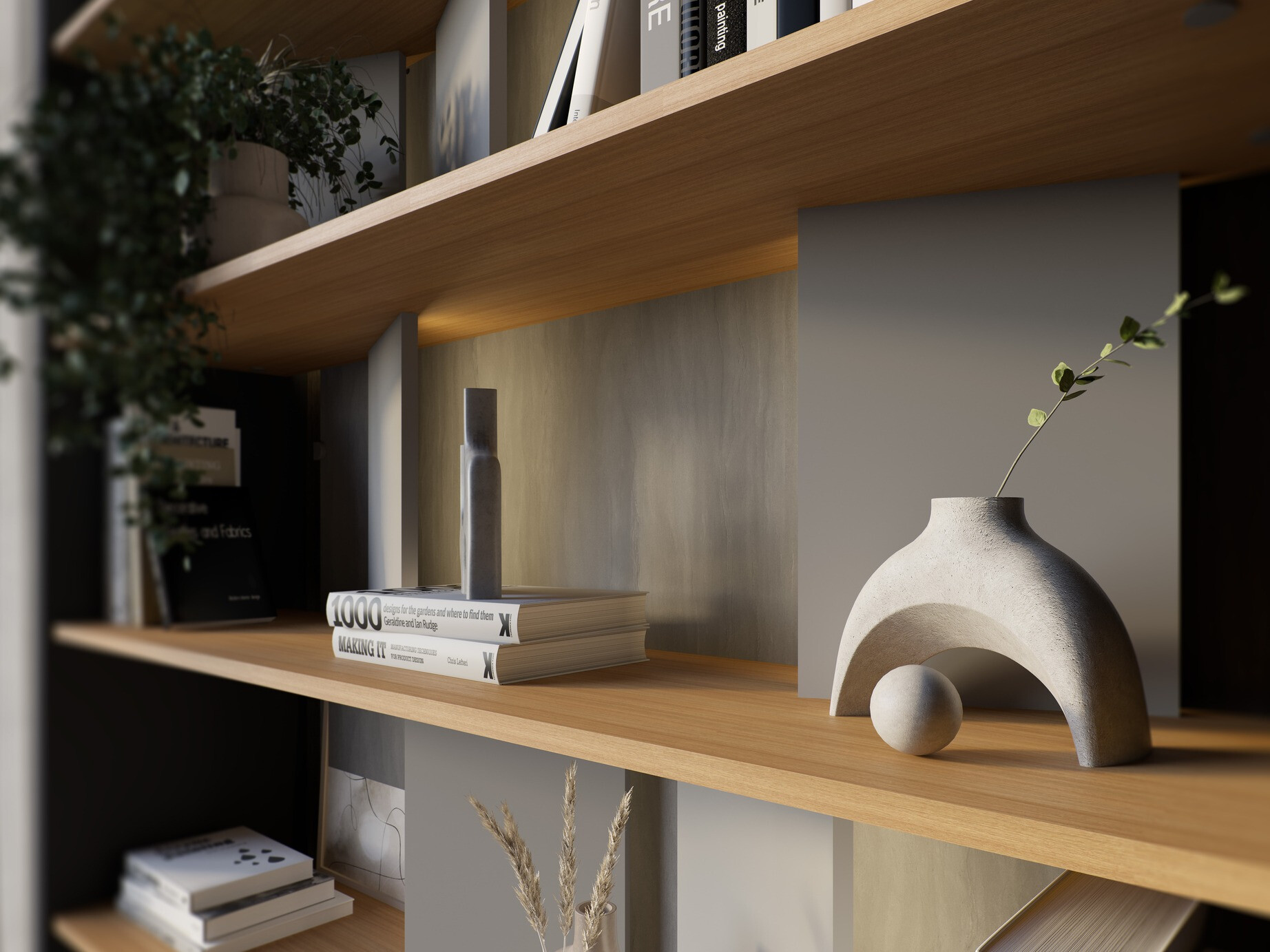 Polica Fresno 154 (Glossy gray + Graphite + Hrast)