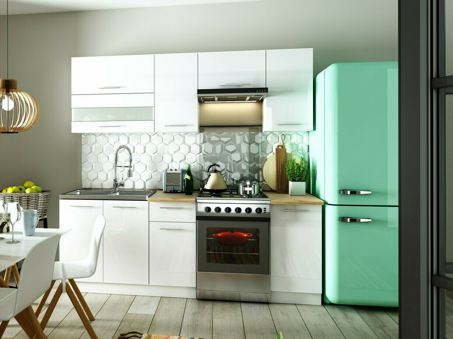 Modularni zidni ormarić Tiffa White 100