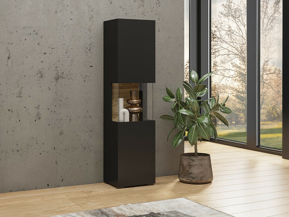 Polica Revmiru 100 (Crno + Вотан храст)