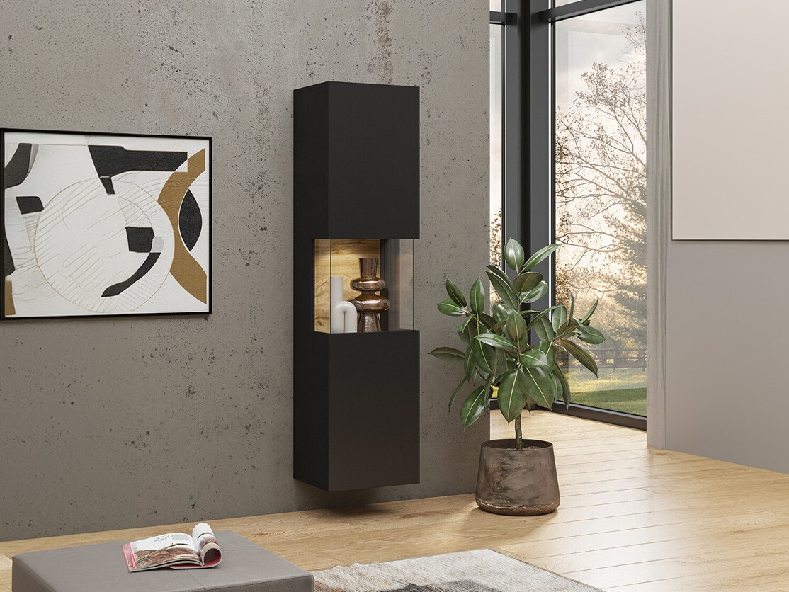 Polica Revmiru 100 (Crno + Вотан храст)