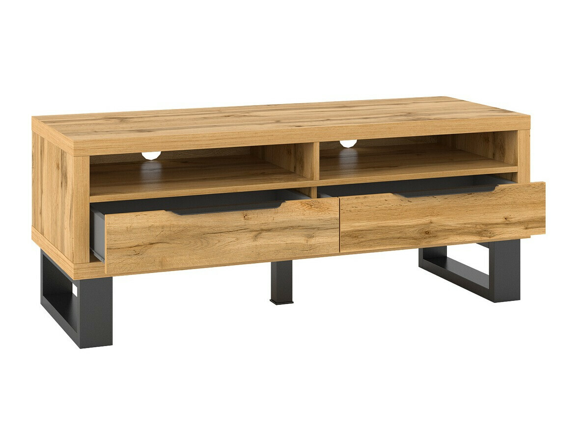 TV komoda Avicavu 100 (Hrast Votan + Crno)