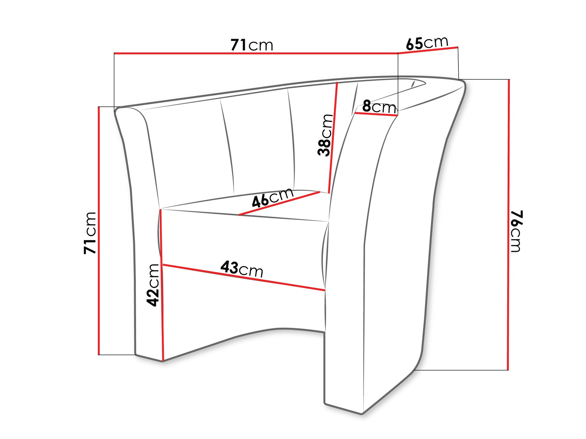 Fotelja Meriden 100 (Soft 017)