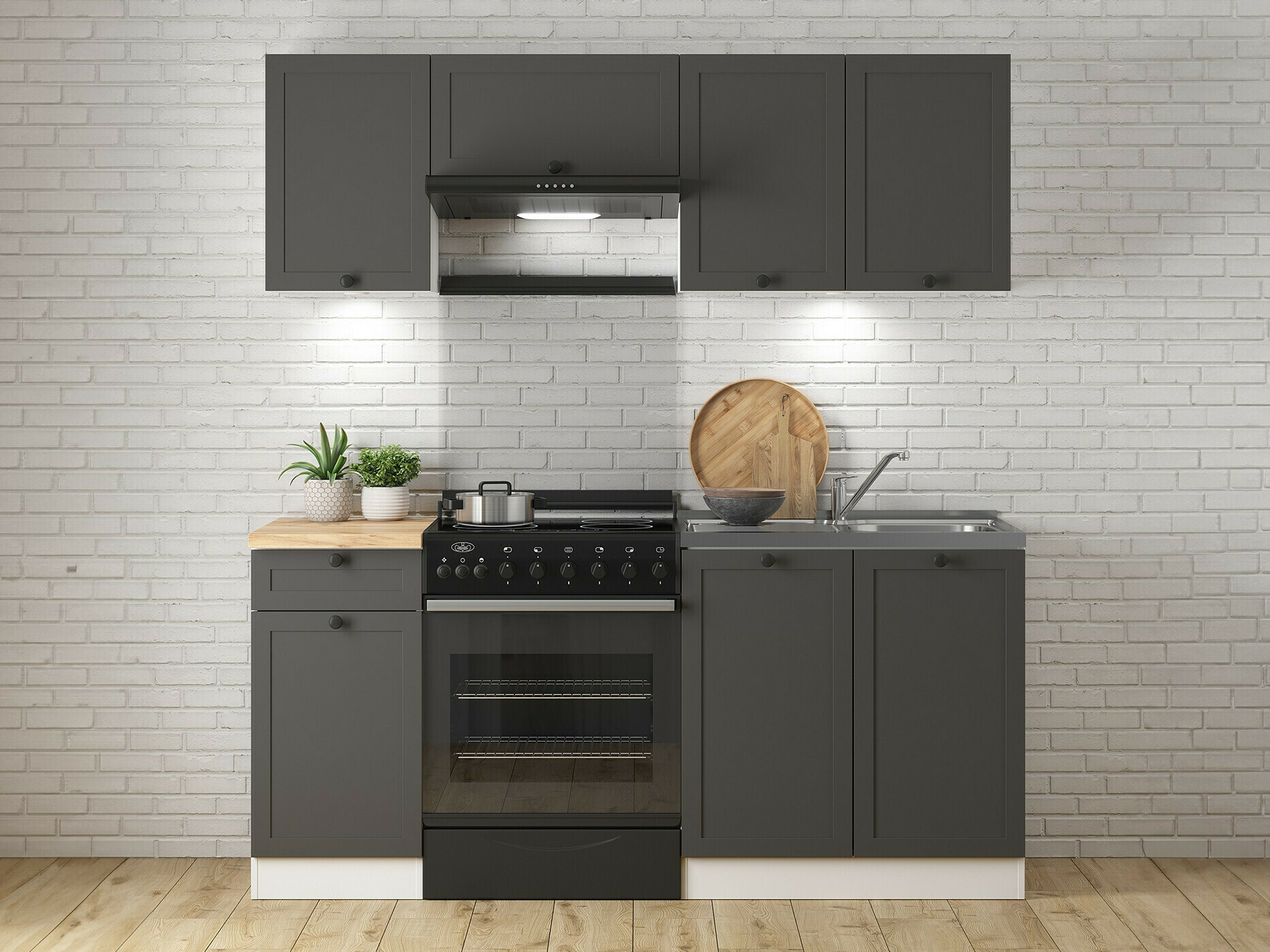 Modularni zidni ormar Classic Grey 104