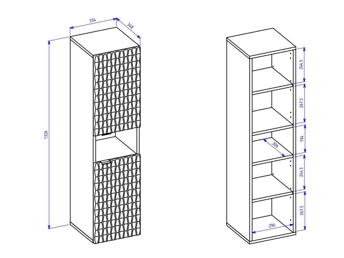 Zidni ormarić za kupatilo Elitese 101