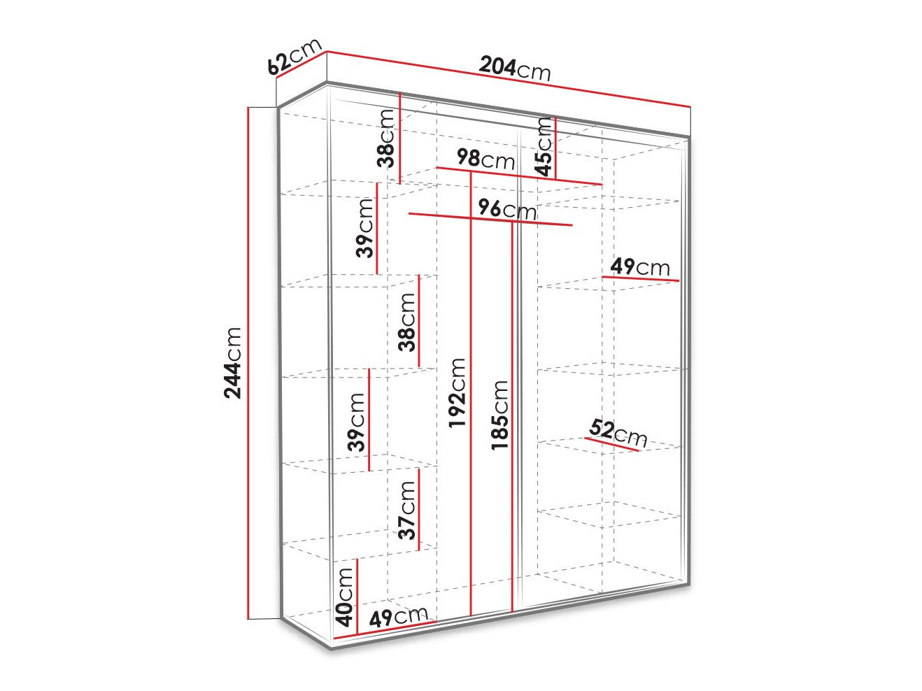 Ormar Murrieta 180 (Tamni Sonoma hrast)