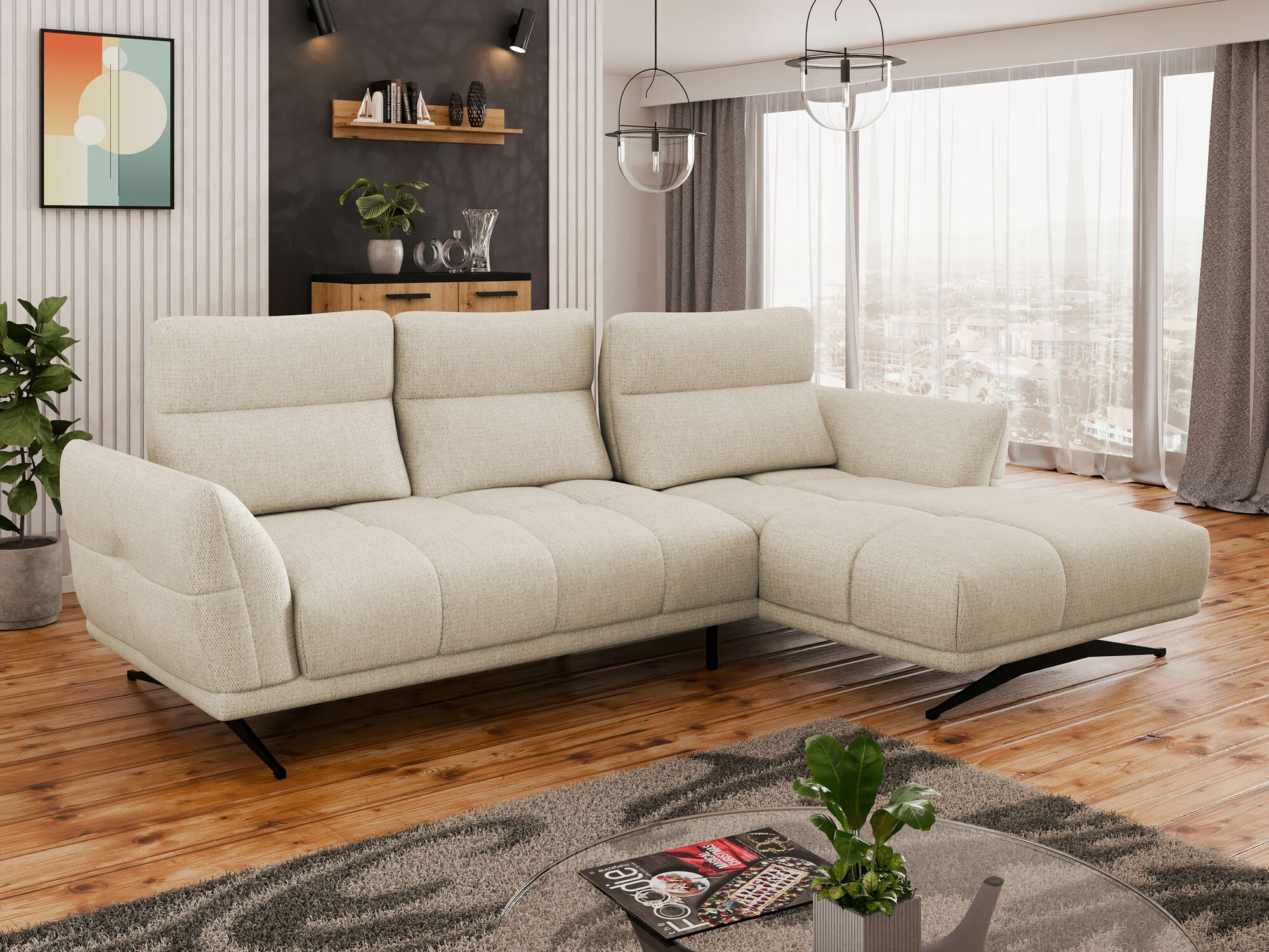 Ugaona sofa Lincoln 195 (Sorella 05)