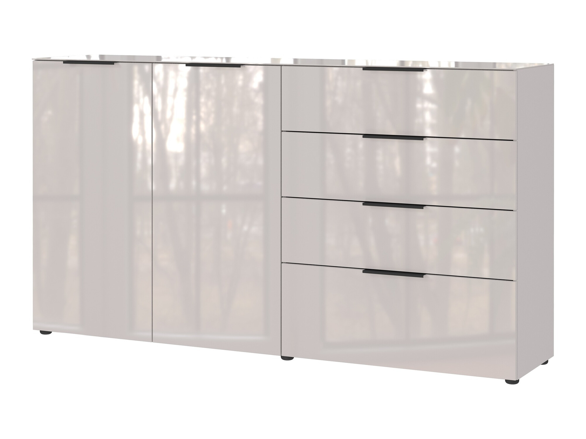 Komoda Sacramento 302 (Krem + Sjajno krem)