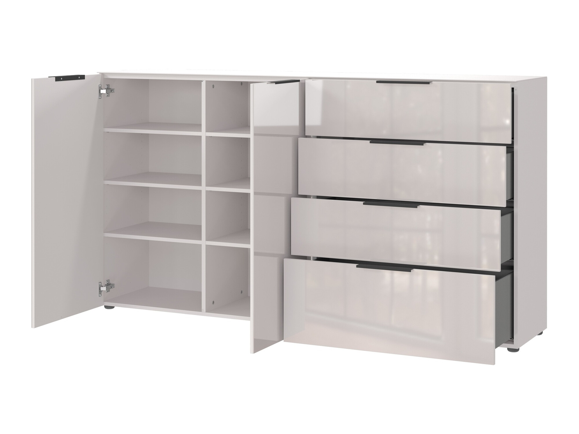 Komoda Sacramento 302 (Krem + Sjajno krem)