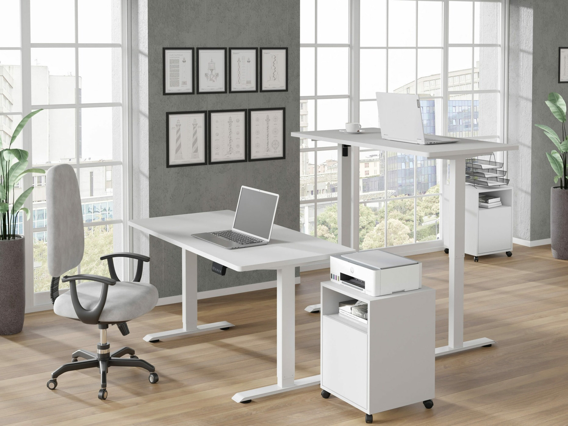 Sto sa podesivom visinom Buffalo 183 (Belo)