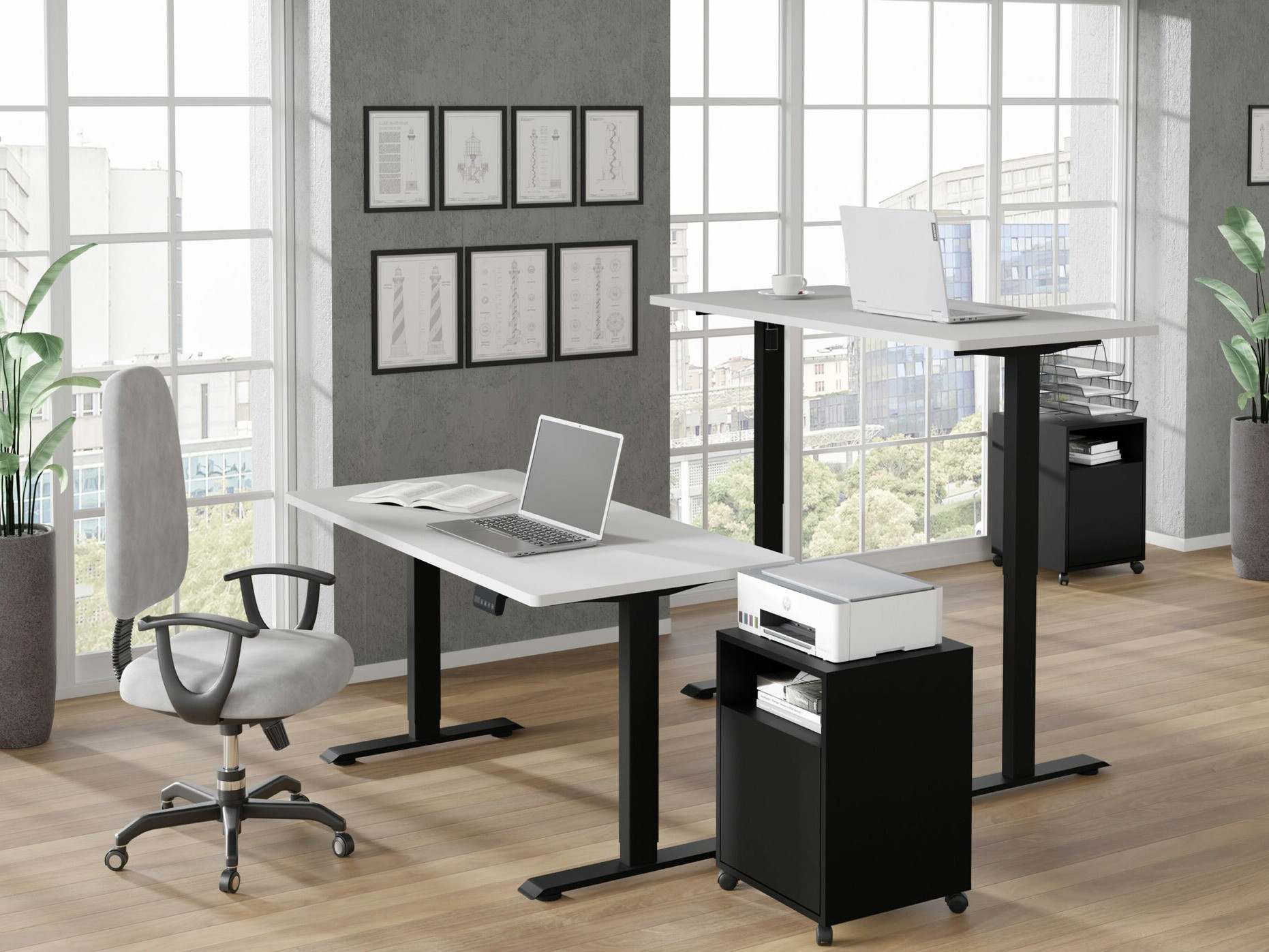 Sto sa podesivom visinom Buffalo 183 (Crno)