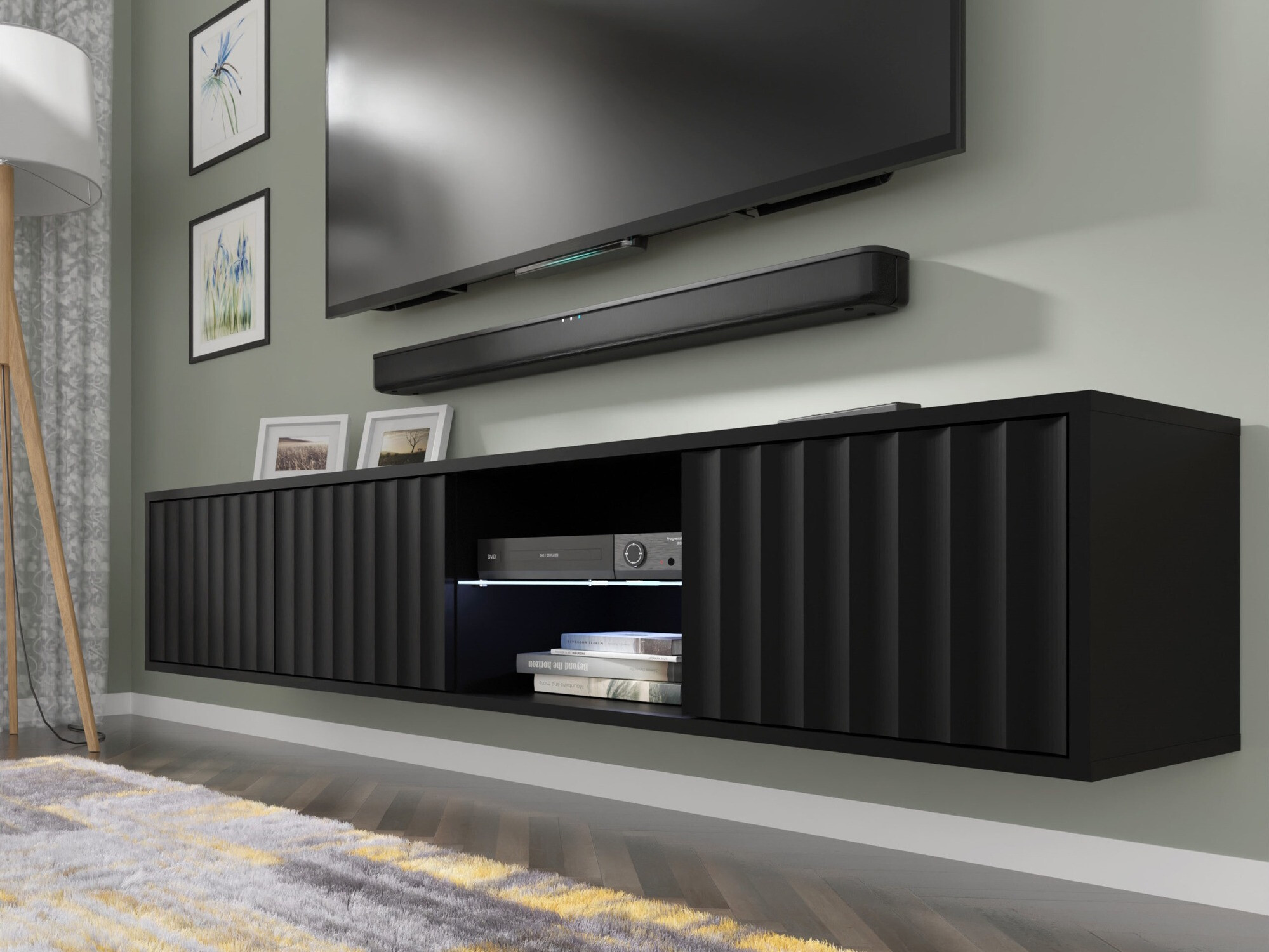 TV komoda Buffalo 182 (Mat crna)