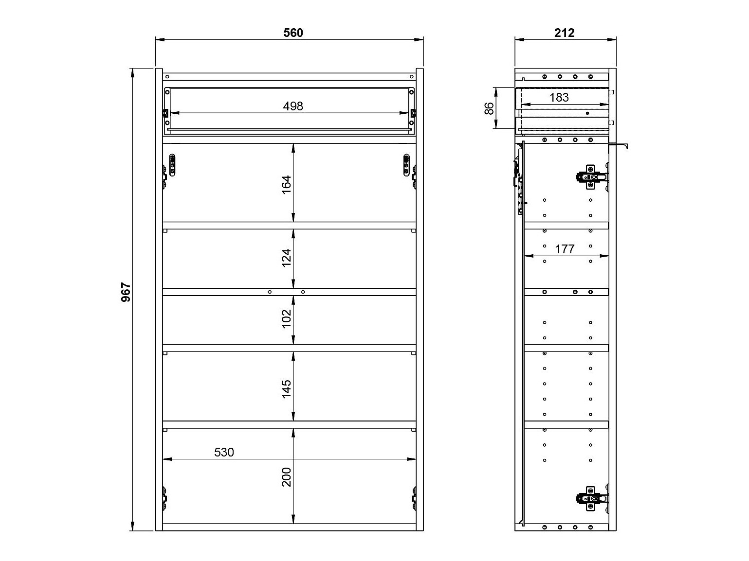 Polica za obuću Cirsale 101 (Graphite + Navarra hrast)