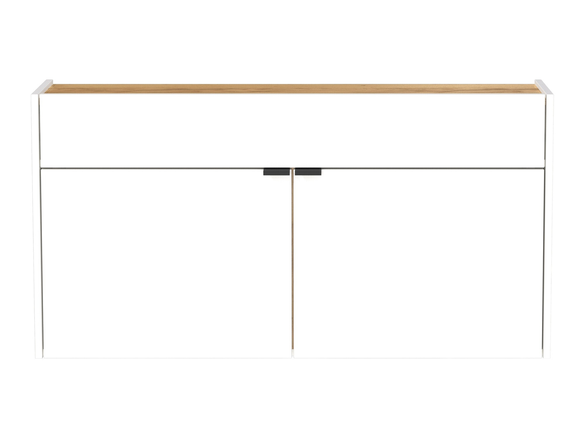 Polica za obuću Cirsale 102 (Belo + Navarra hrast)