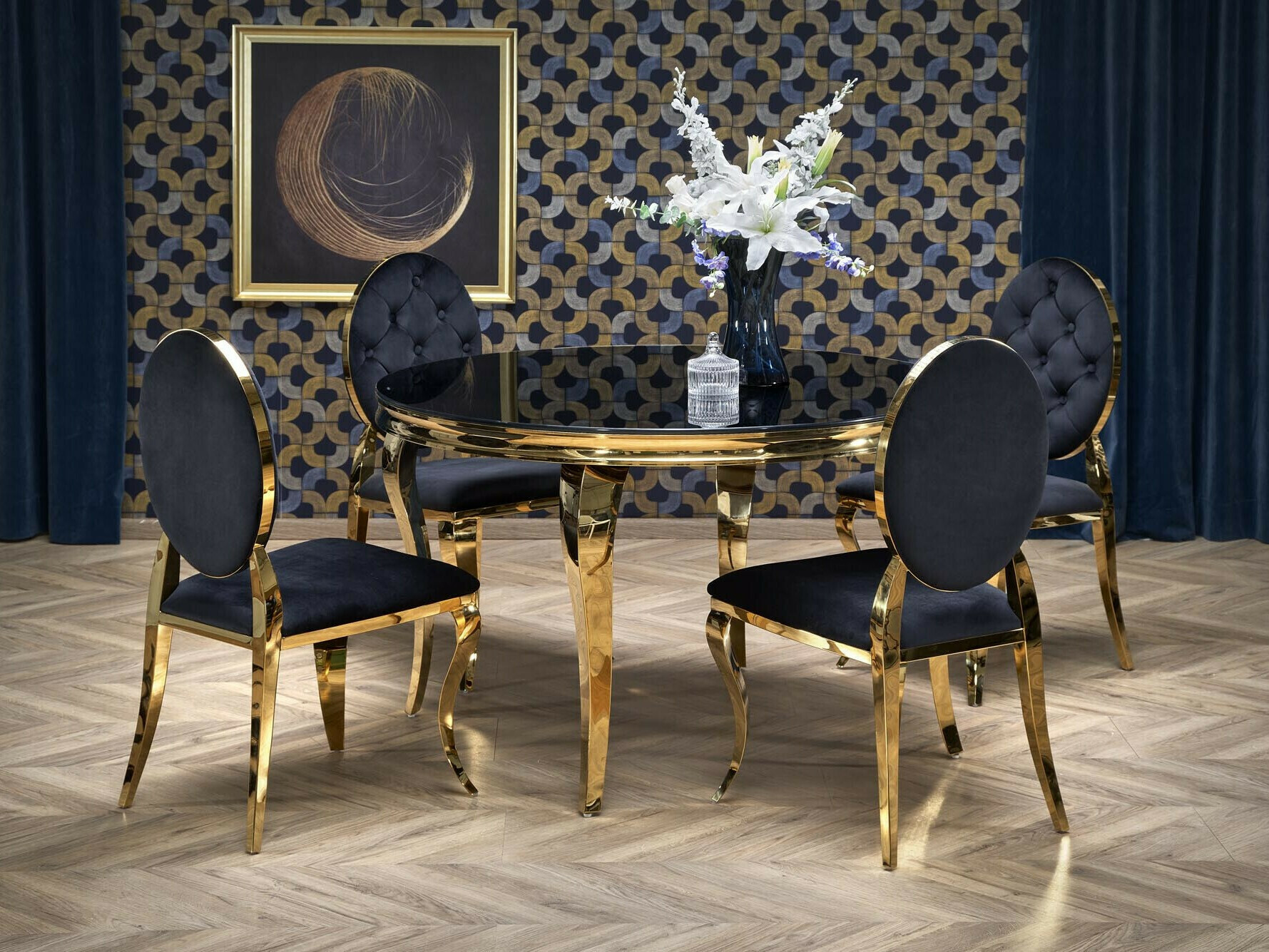 Trpezarijski set Houston 1828 (Crno)