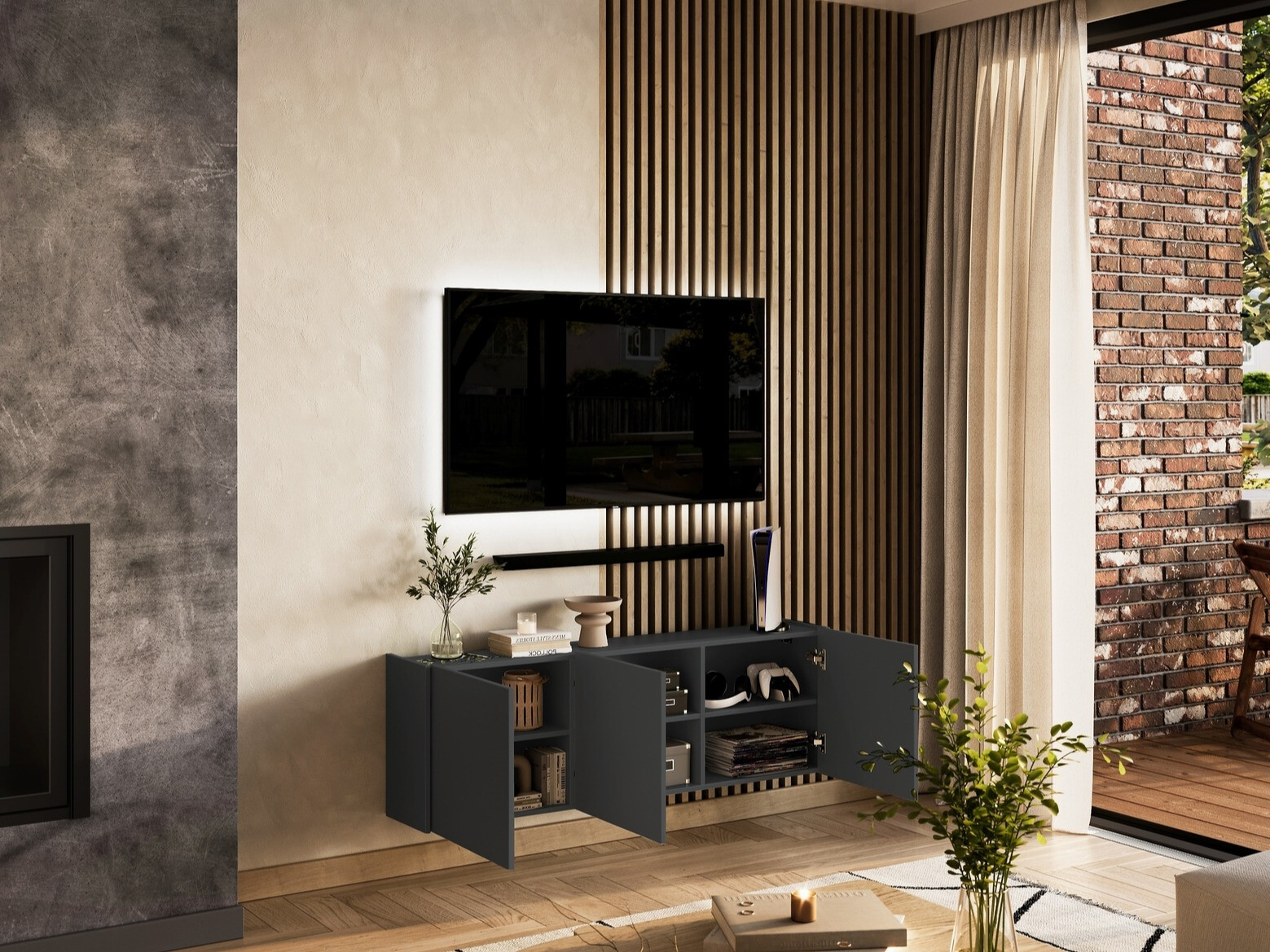 TV sto Sacramento 432 (Graphite)