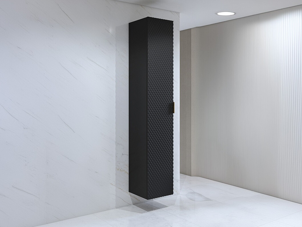 Zidni ormarić za kupatilo Liretu 105 (Crno)