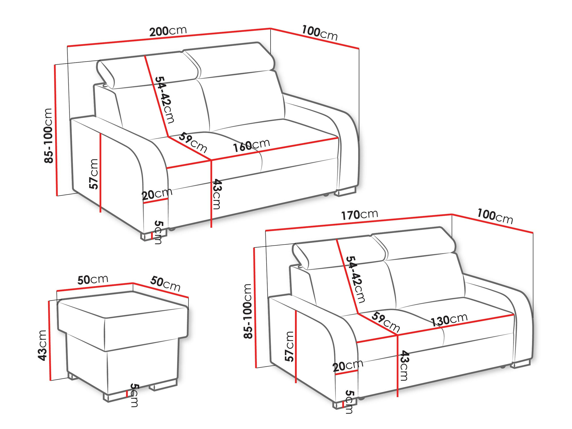 Set tapaciranog nameštaja Ovos I (Crown 11)
