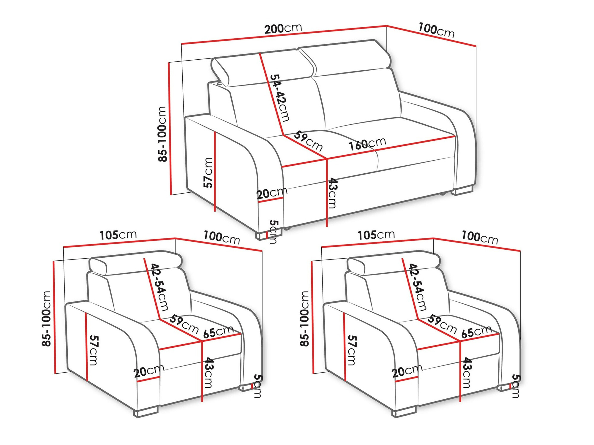 Tapaciran nameštaj set Etrcala 106 (Crown 4)