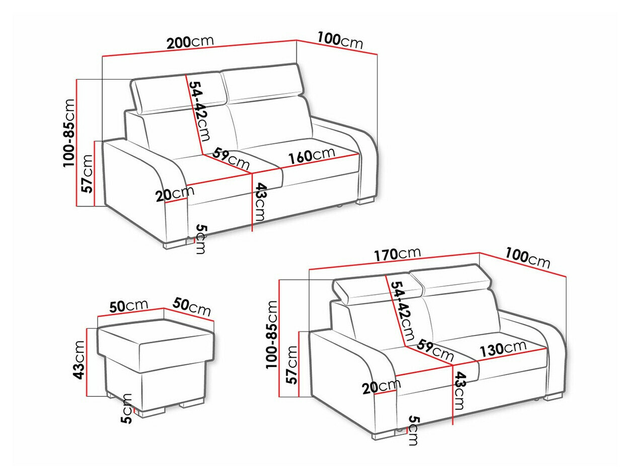 Tapaciran nameštaj set Etrcala 107 (Crown 4)