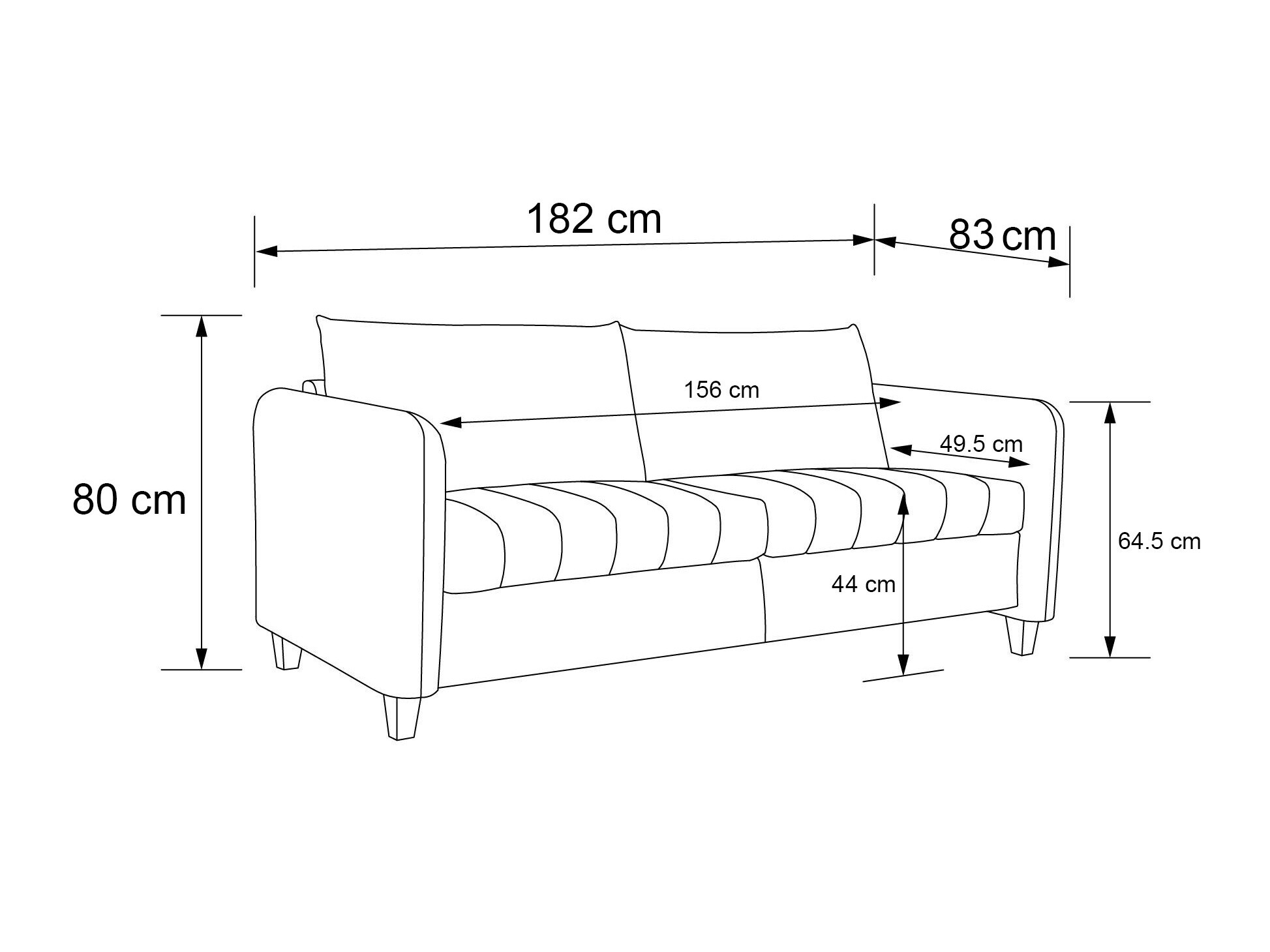 Sofa CosmoLiving by Cosmopolitan 165