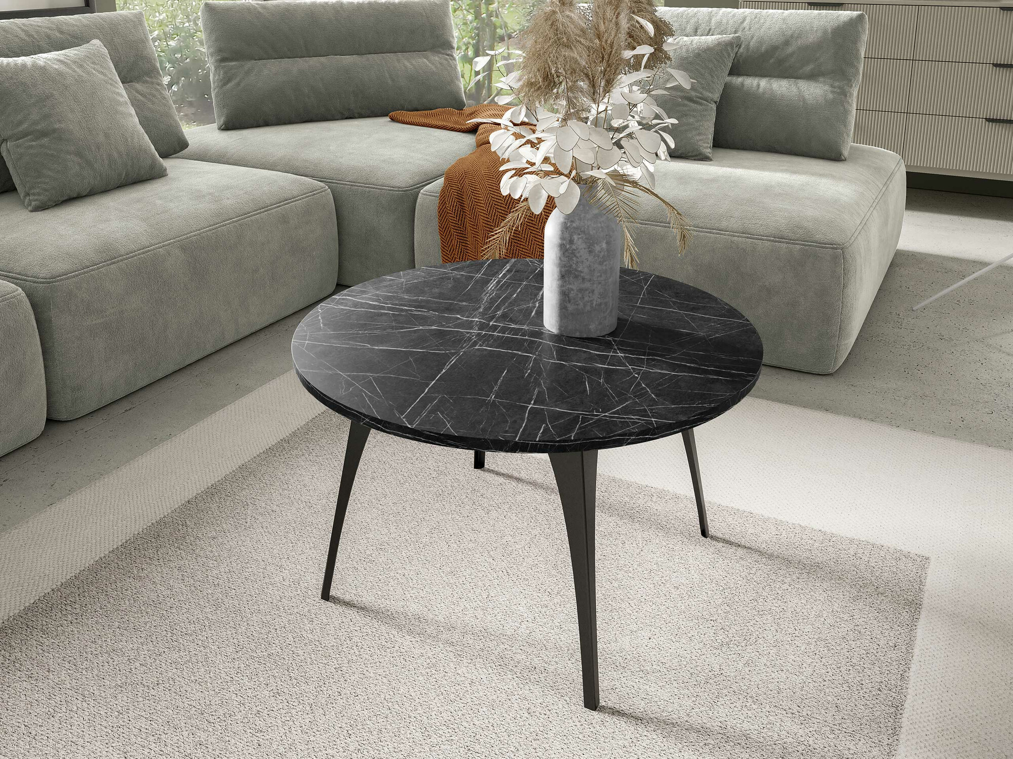 Stočić za kafu Oswego 126 (Crni mermer)