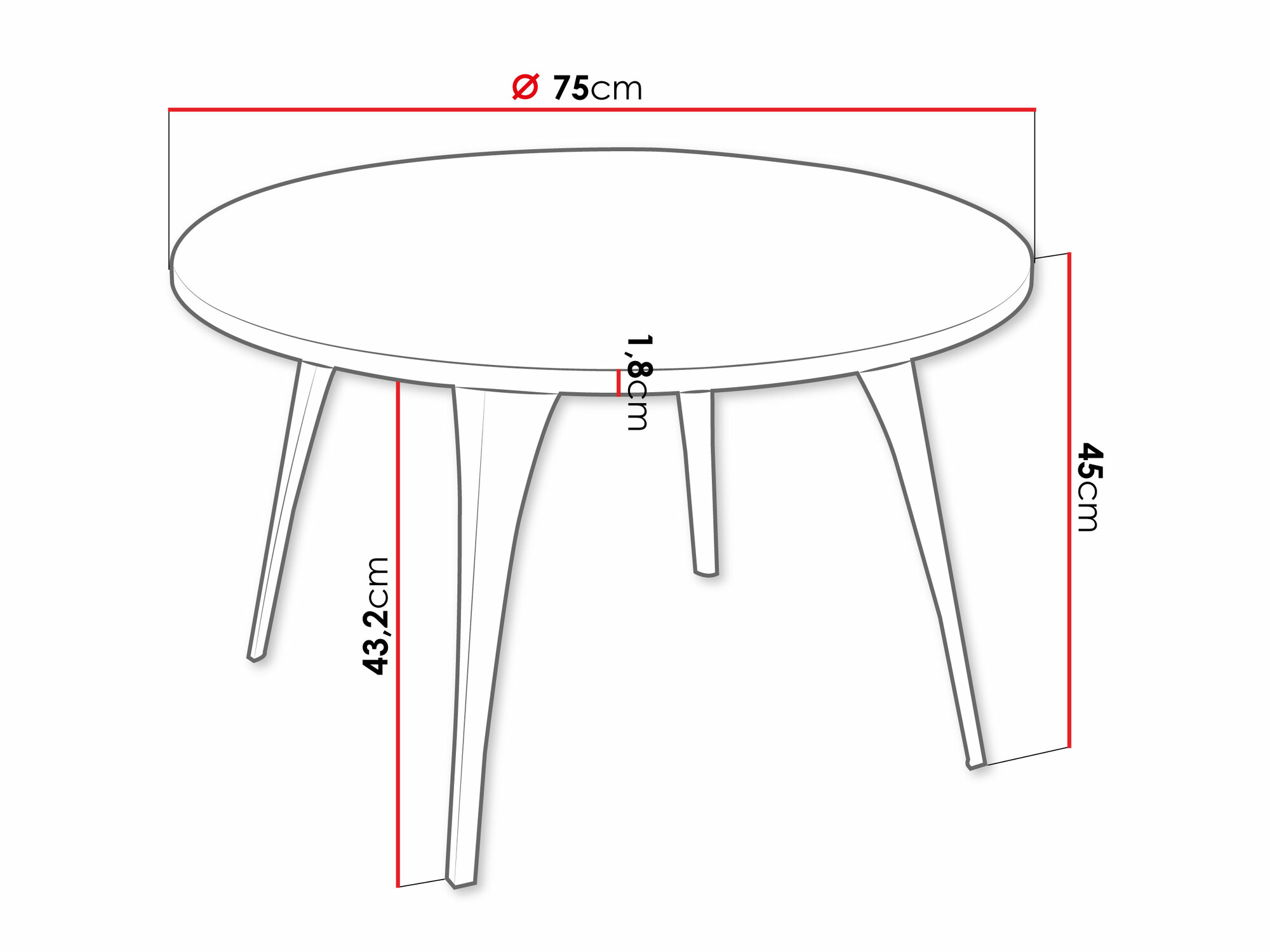 Stočić za kafu Oswego 126 (Crno)