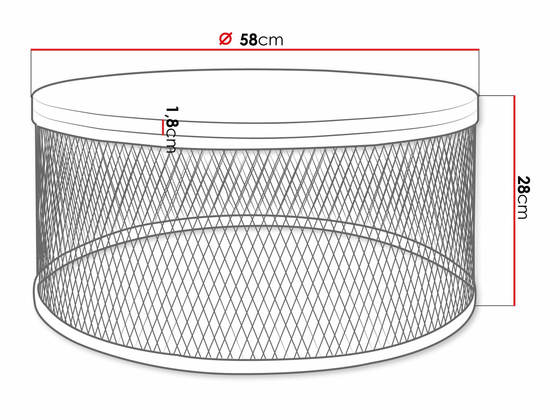 Stočić za kafu Oswego 127 (Belo)