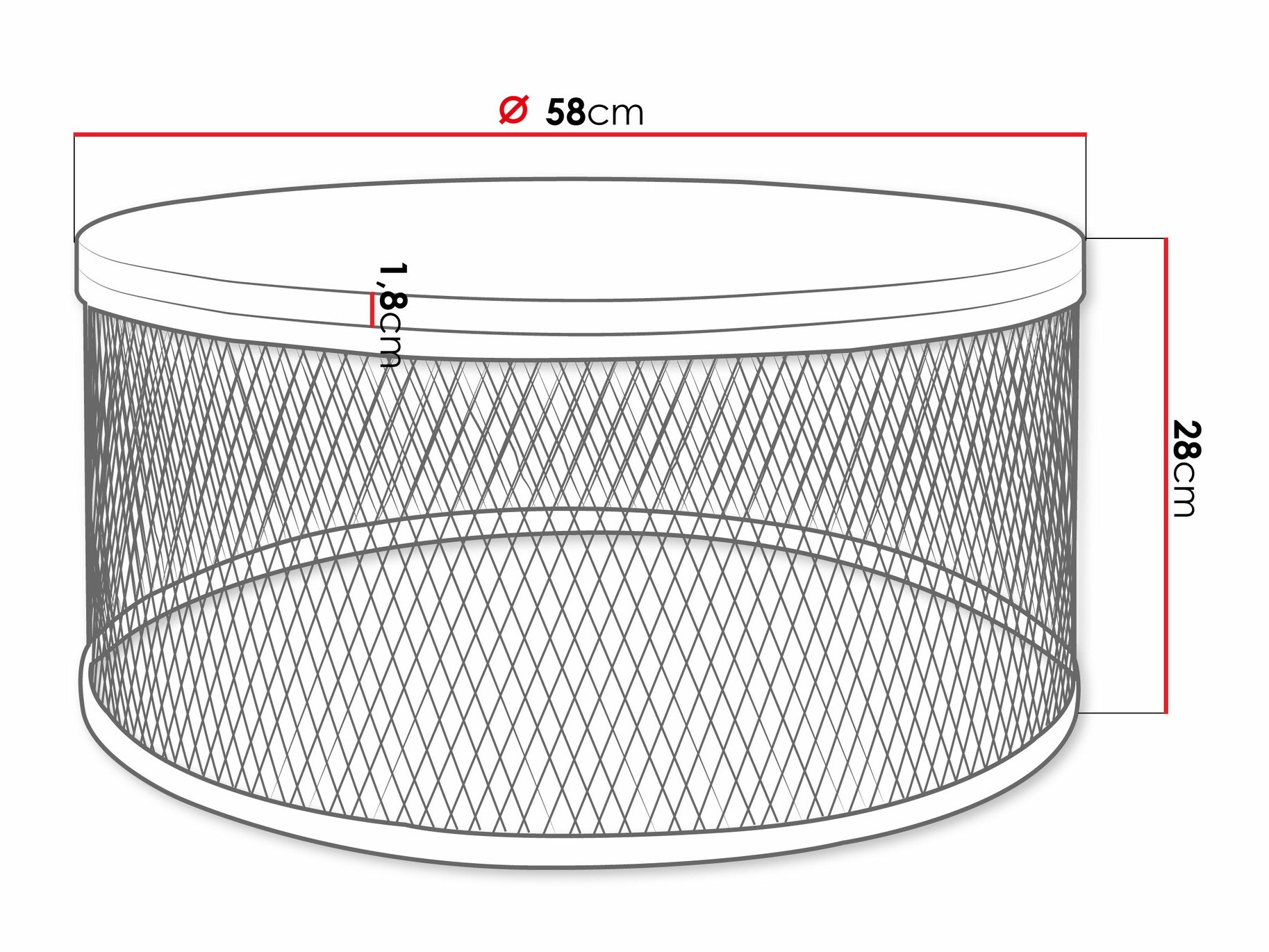 Stočić za kafu Oswego 127 (Crno)