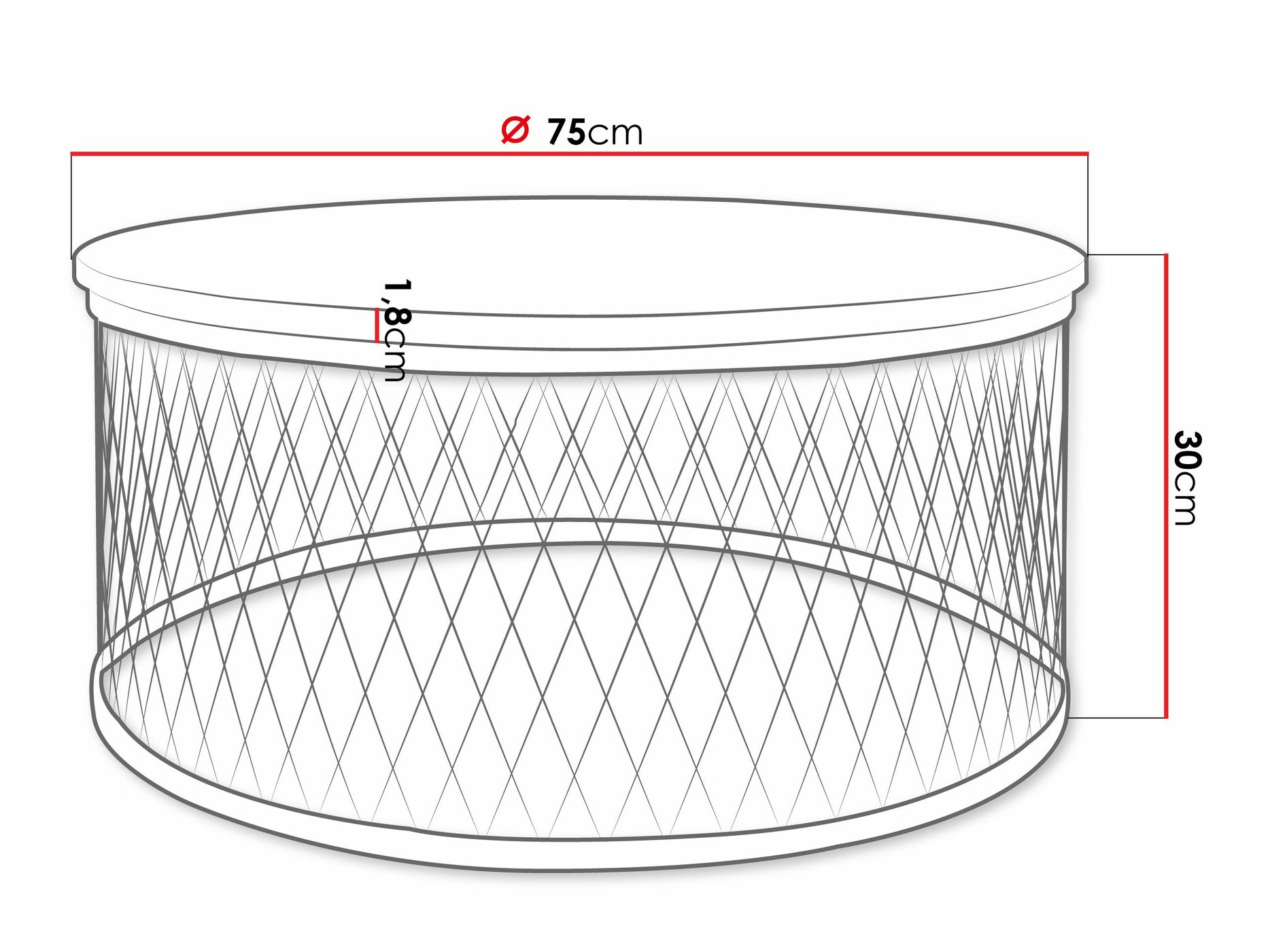Stočić za kafu Oswego 128 (Belo)