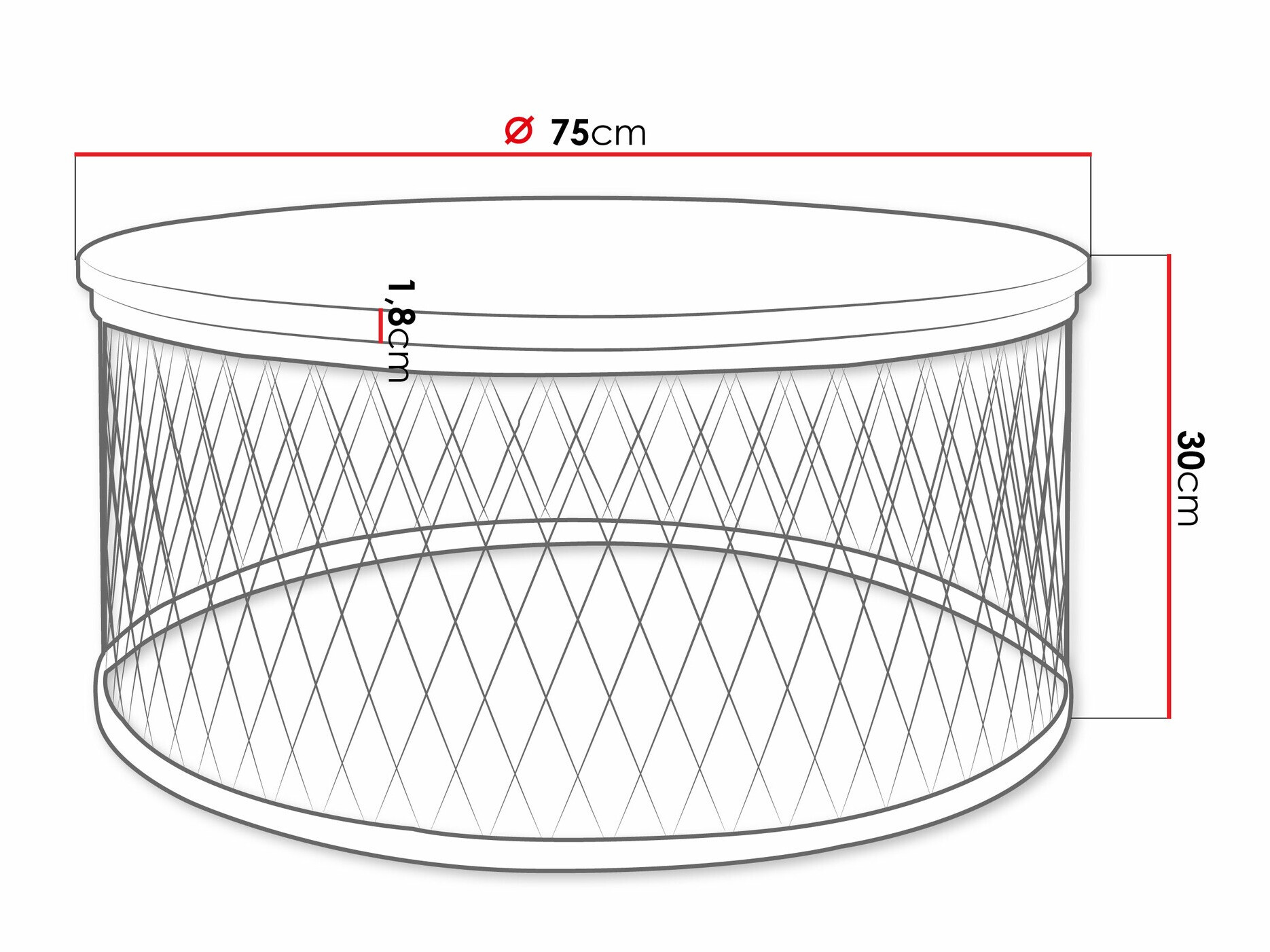 Stočić za kafu Oswego 128 (Zanatski zlatni hrast)