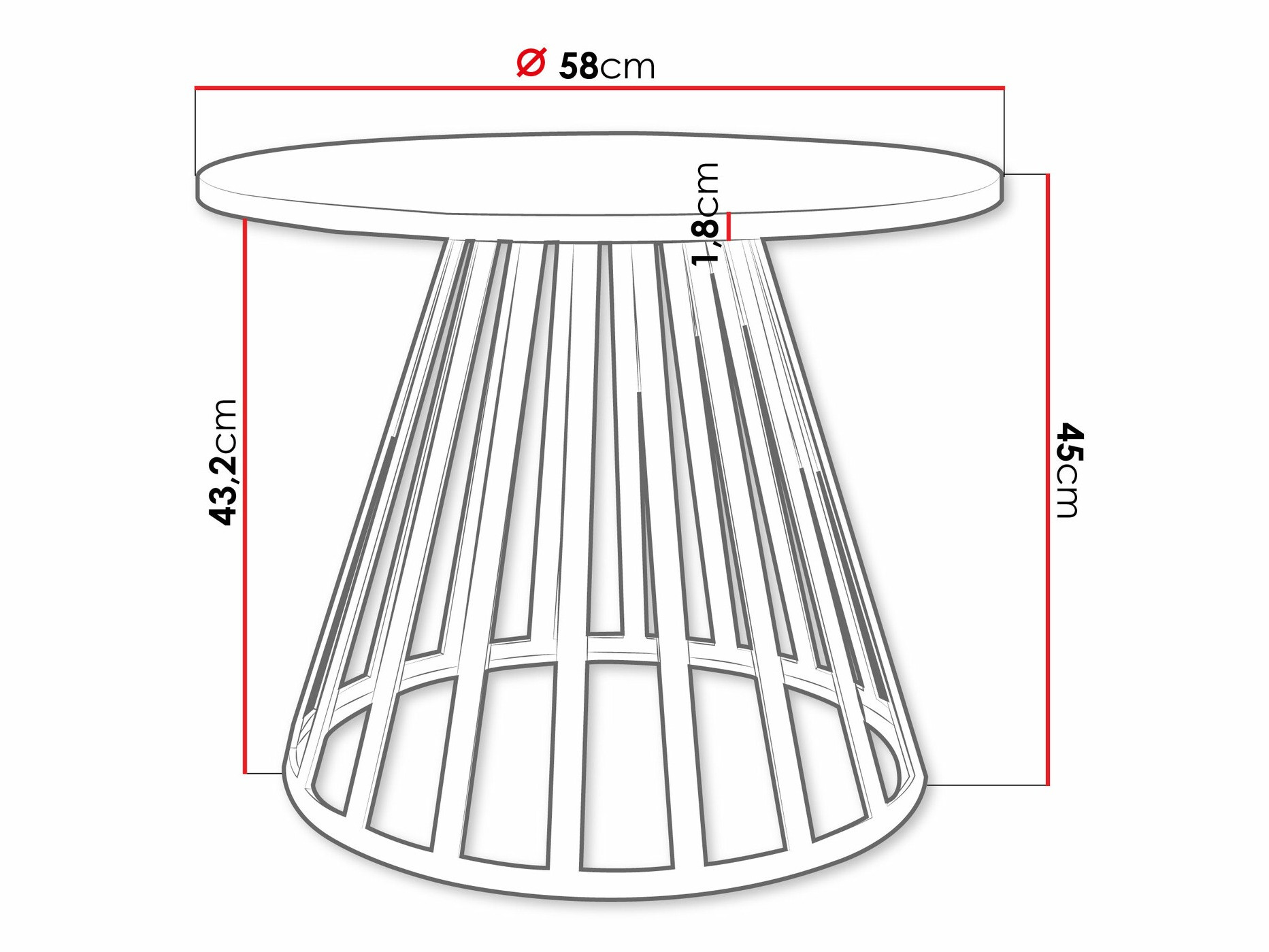Stočić za kafu Oswego 130 (Crni mermer)