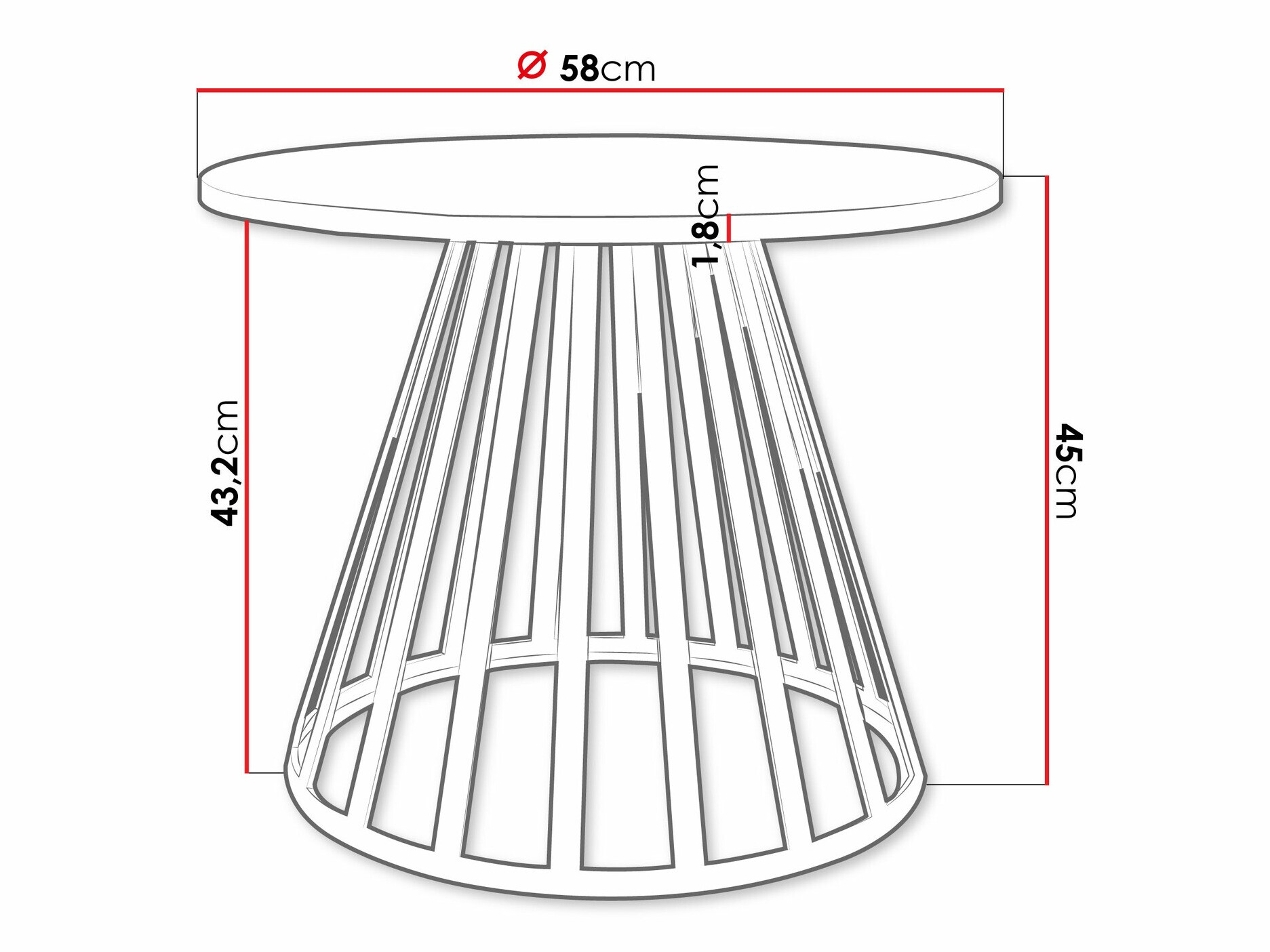 Stočić za kafu Oswego 130 (Crno)