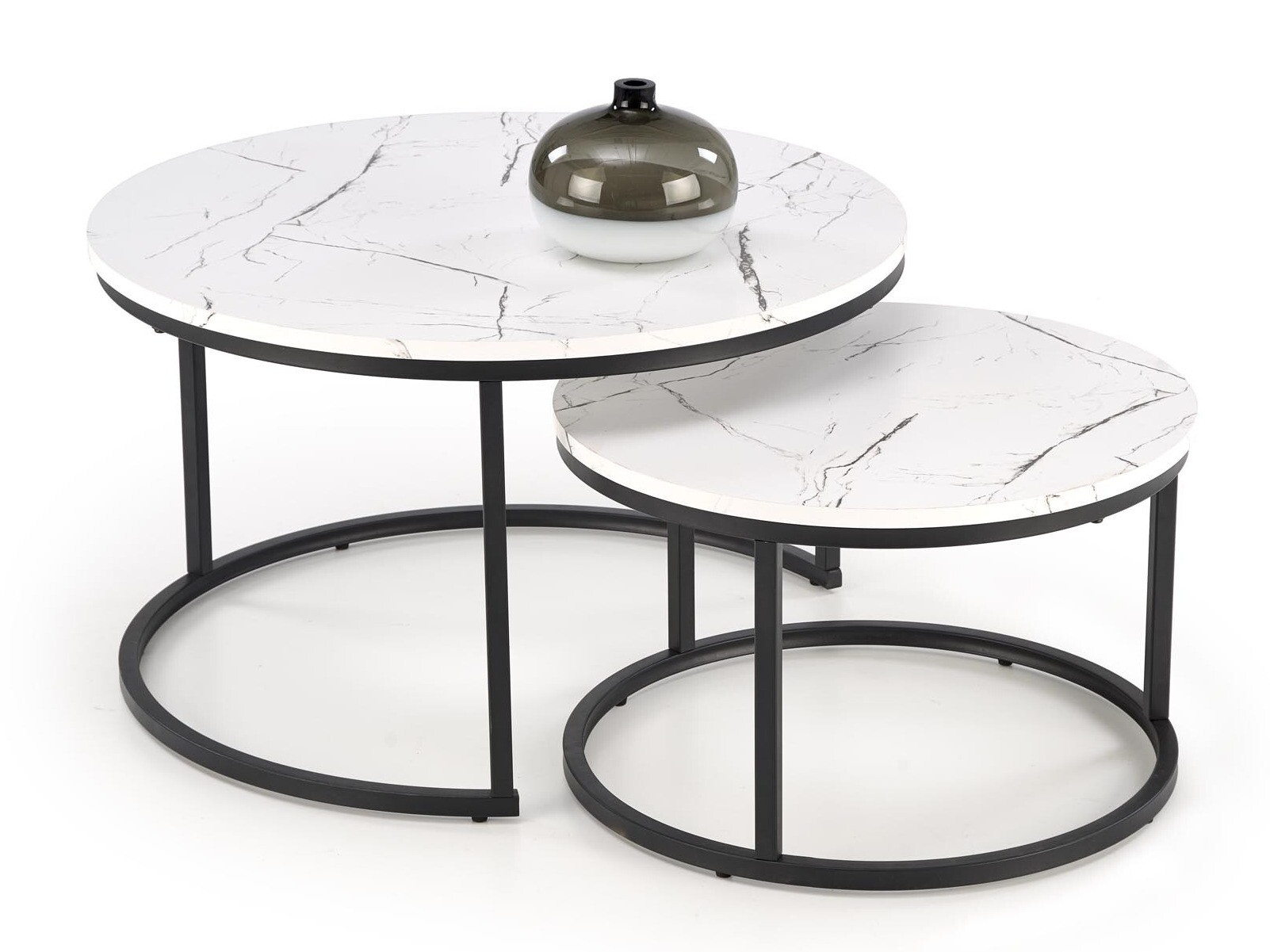 Set stočića za kafu Houston 1832 (Beli mermer)