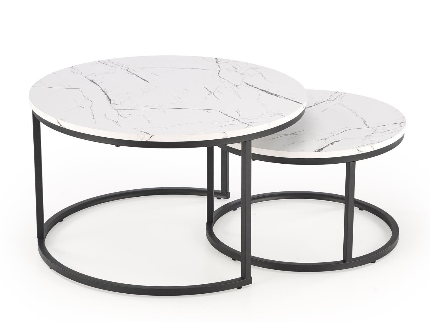 Set stočića za kafu Houston 1832 (Beli mermer)