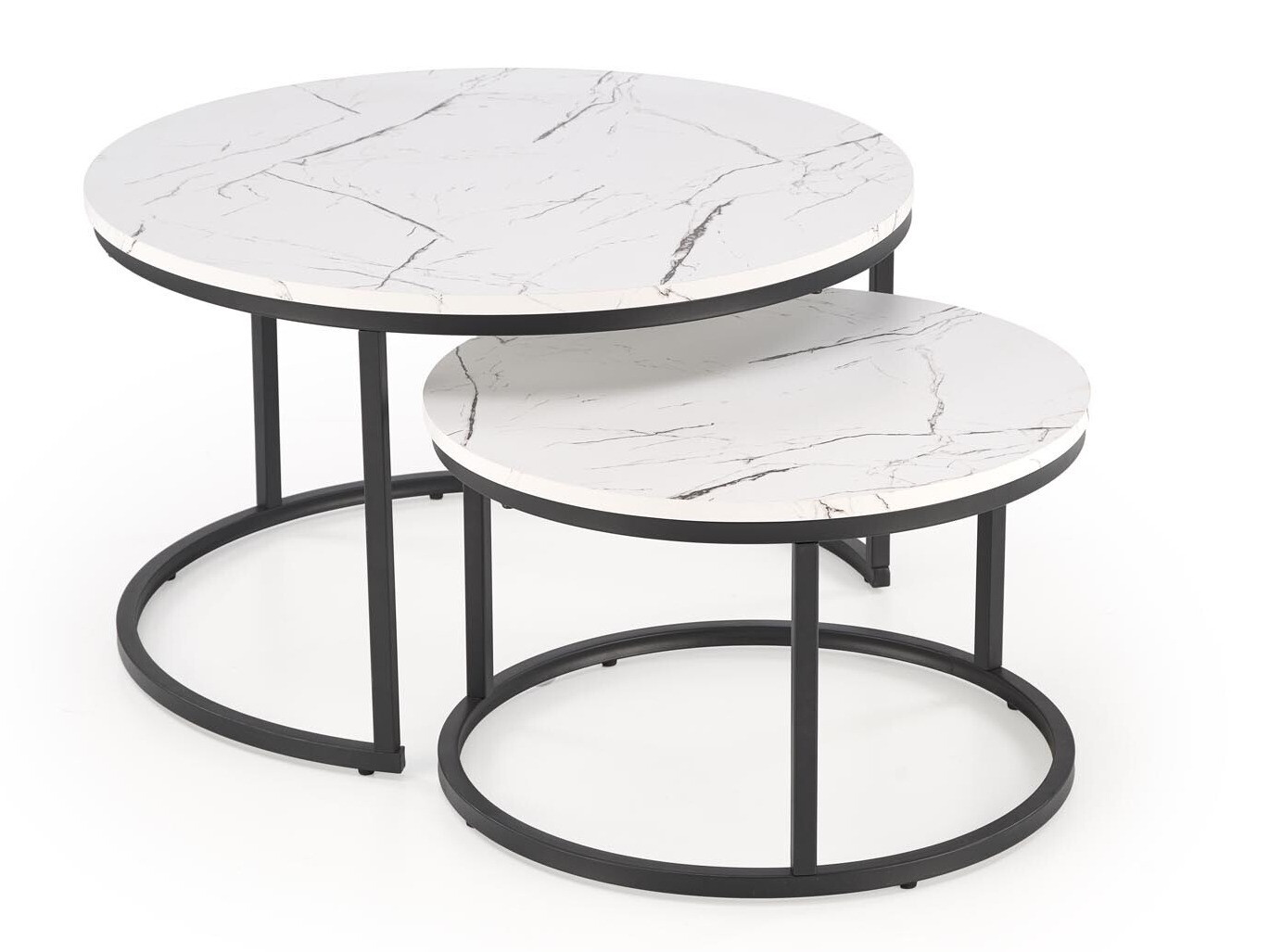 Set stočića za kafu Houston 1832 (Beli mermer)
