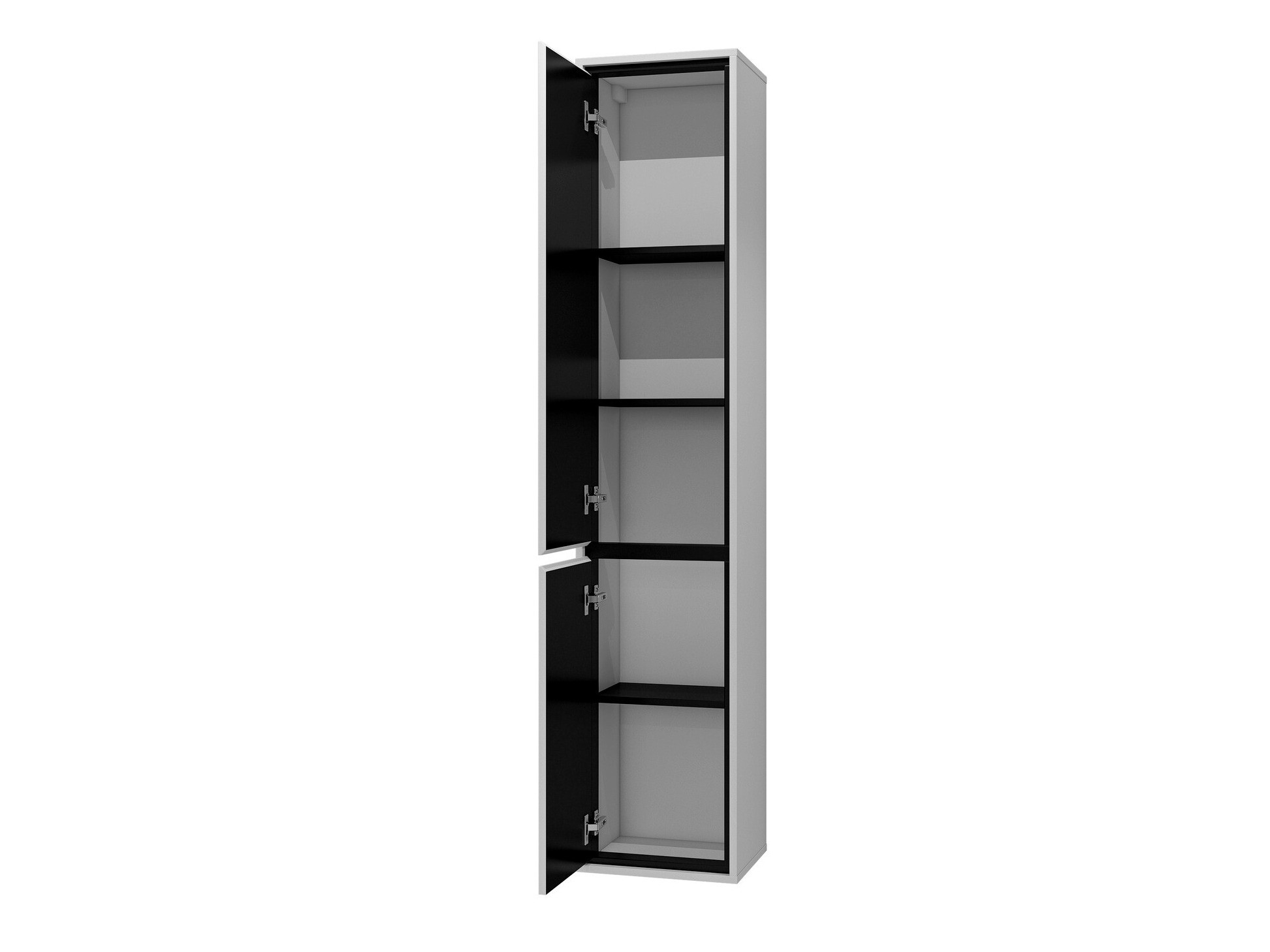 Ormarić za kupatilo Tecavu 101 (Sjajno belo + Belo)