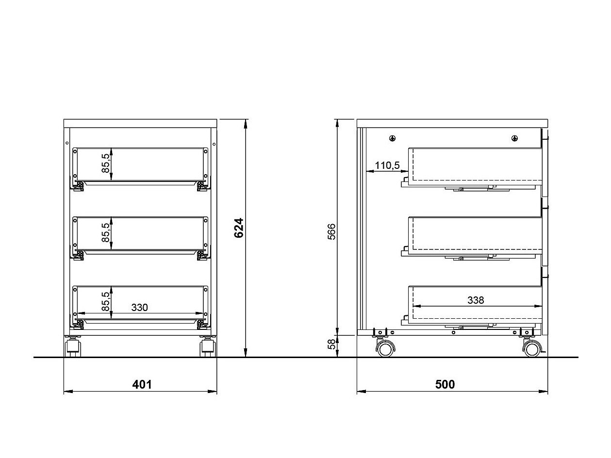 Pokretna kaseta Vesbeno 103 (Grafit)