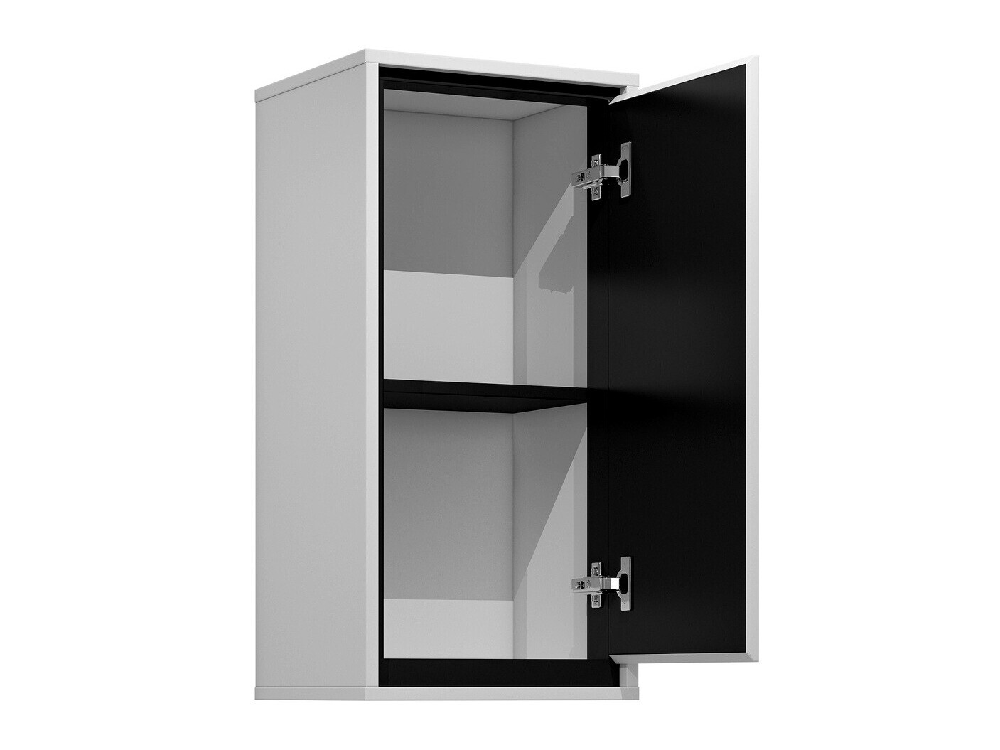 Viseći ormarić za kupatilo Tecavu 100 (Sjajno belo + Belo)