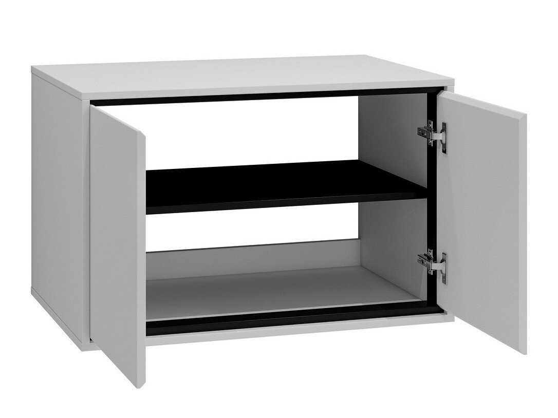 Zidni kupatilski ormarić za umivaonik Tecavu 103 (Sjajno belo + Belo)