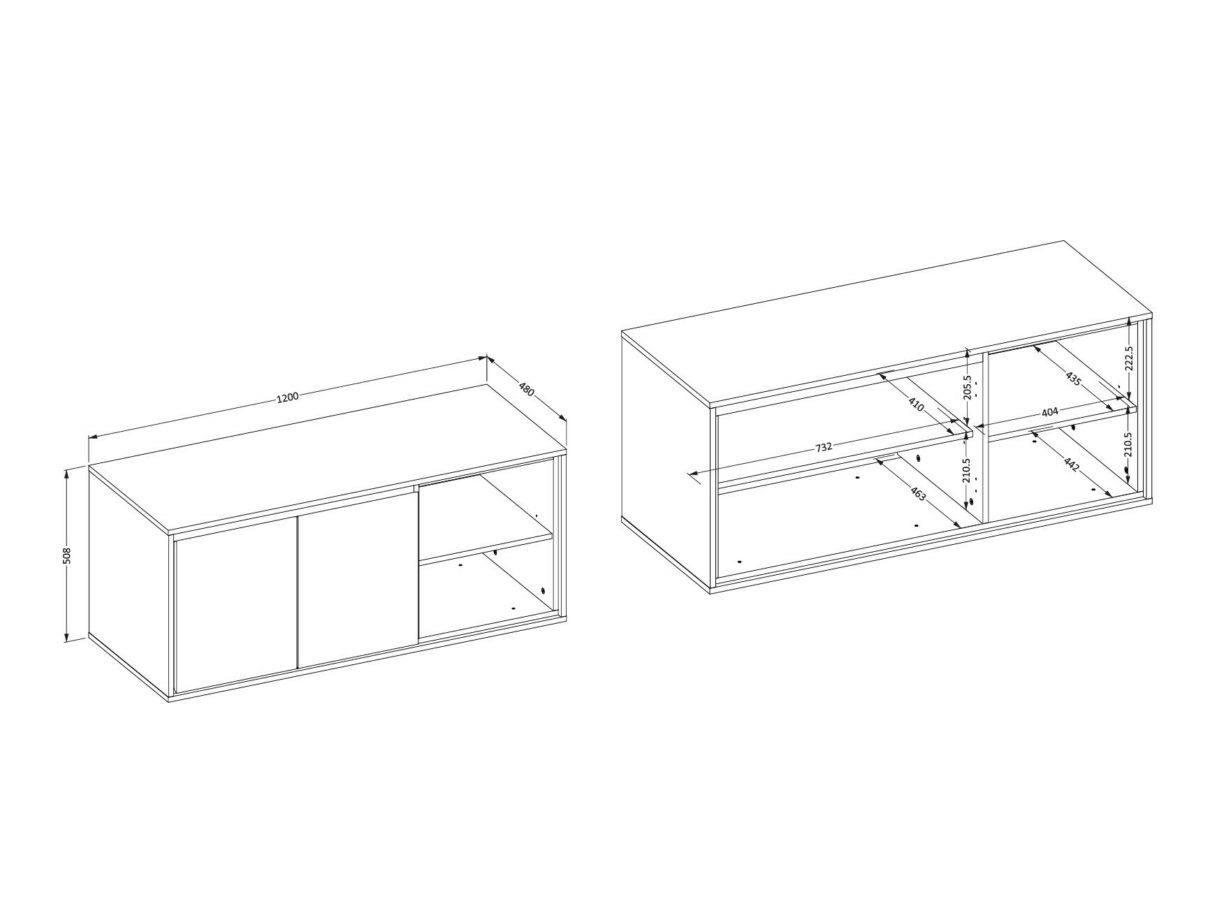 Zidni ormarić za kupatilo Tecavu 104 (Sjajno belo + Belo)