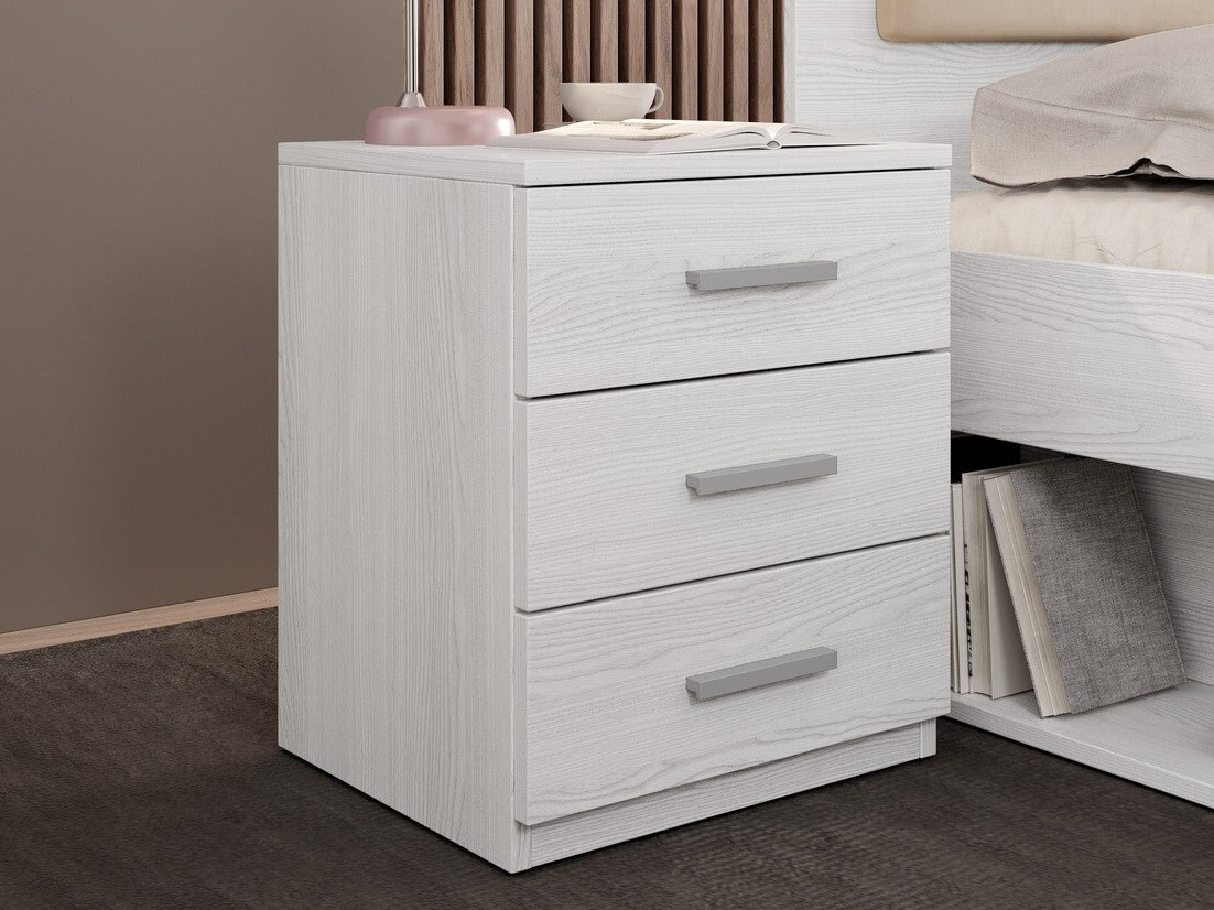 Noćni ormarić Levruvu 107 (Beljeni jasen)