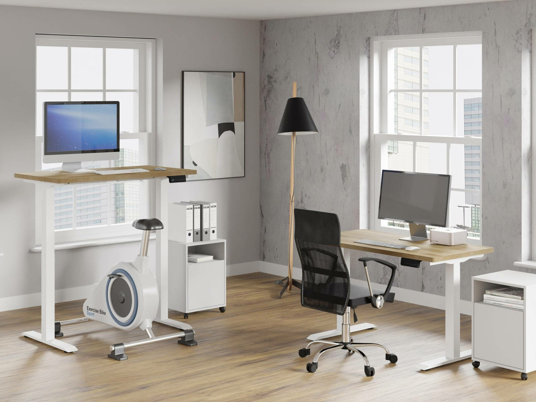 Sto sa podesivom visinom Buffalo 187 (Belo)