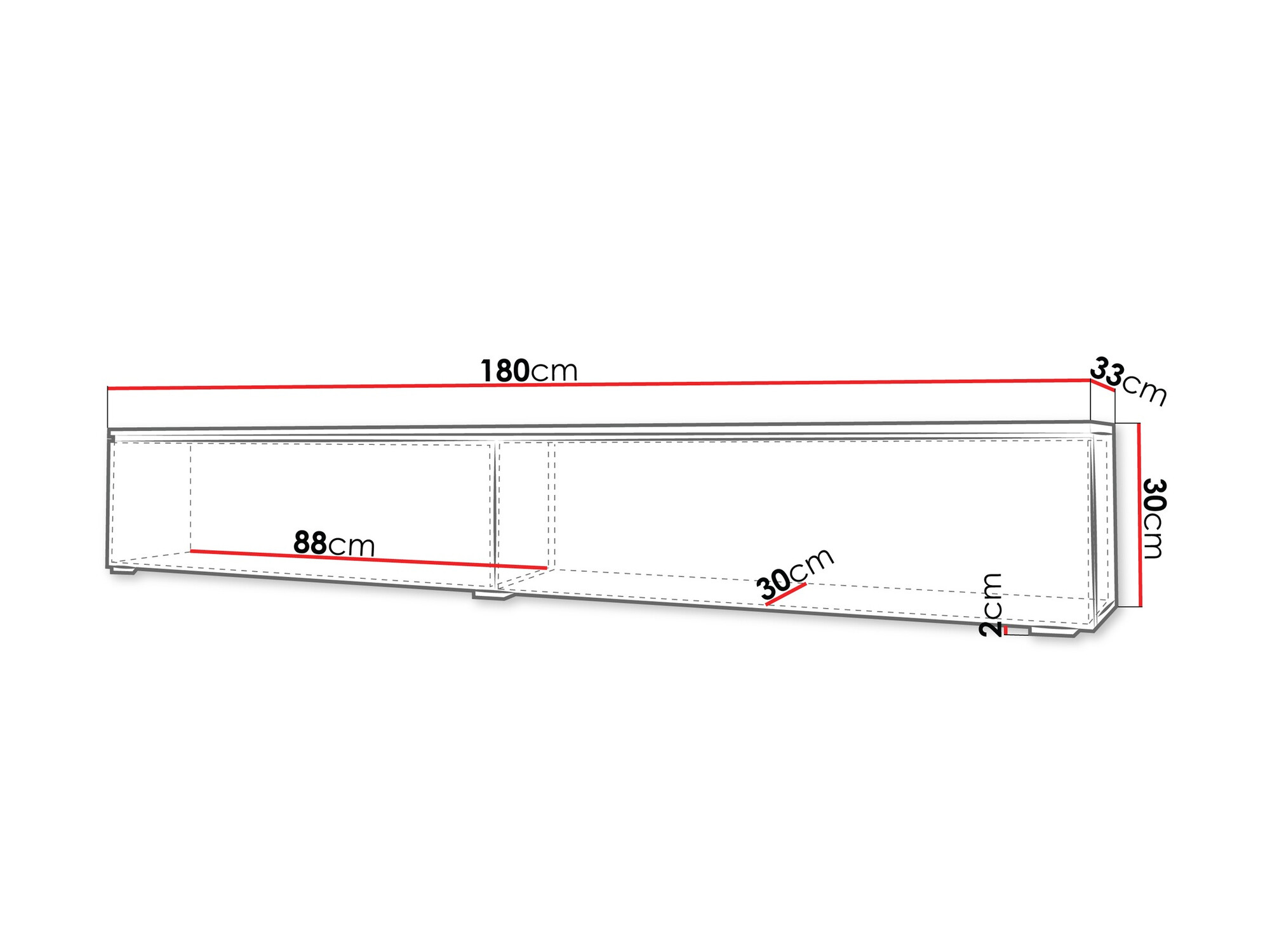TV komoda Sarasota 166 (Belo)